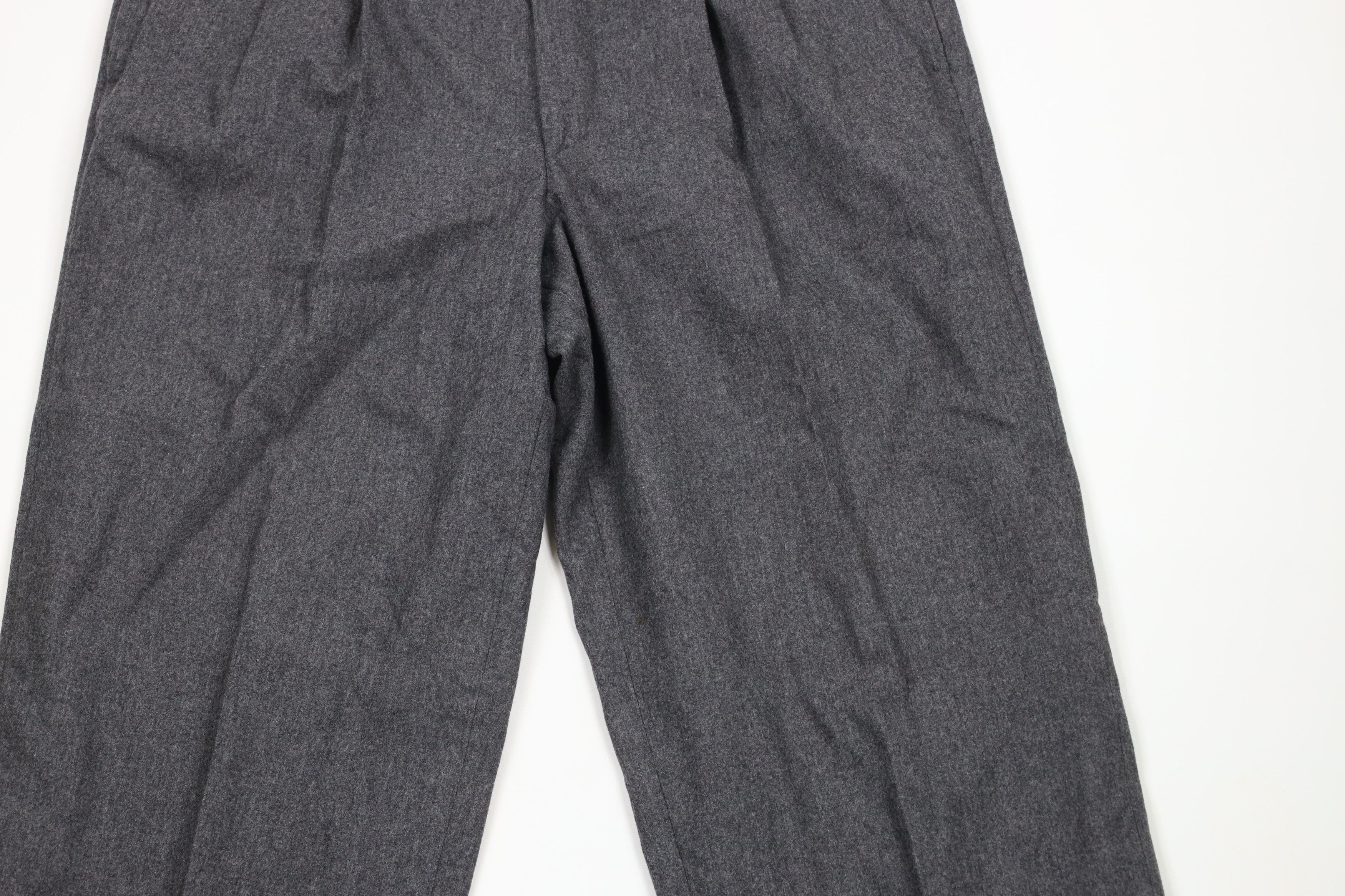 Hugo Boss × Vintage Vintage 80s 90s Hugo Boss Pleated Wide Leg Pants Gray Size US 36 / EU 52 - 3 Thumbnail