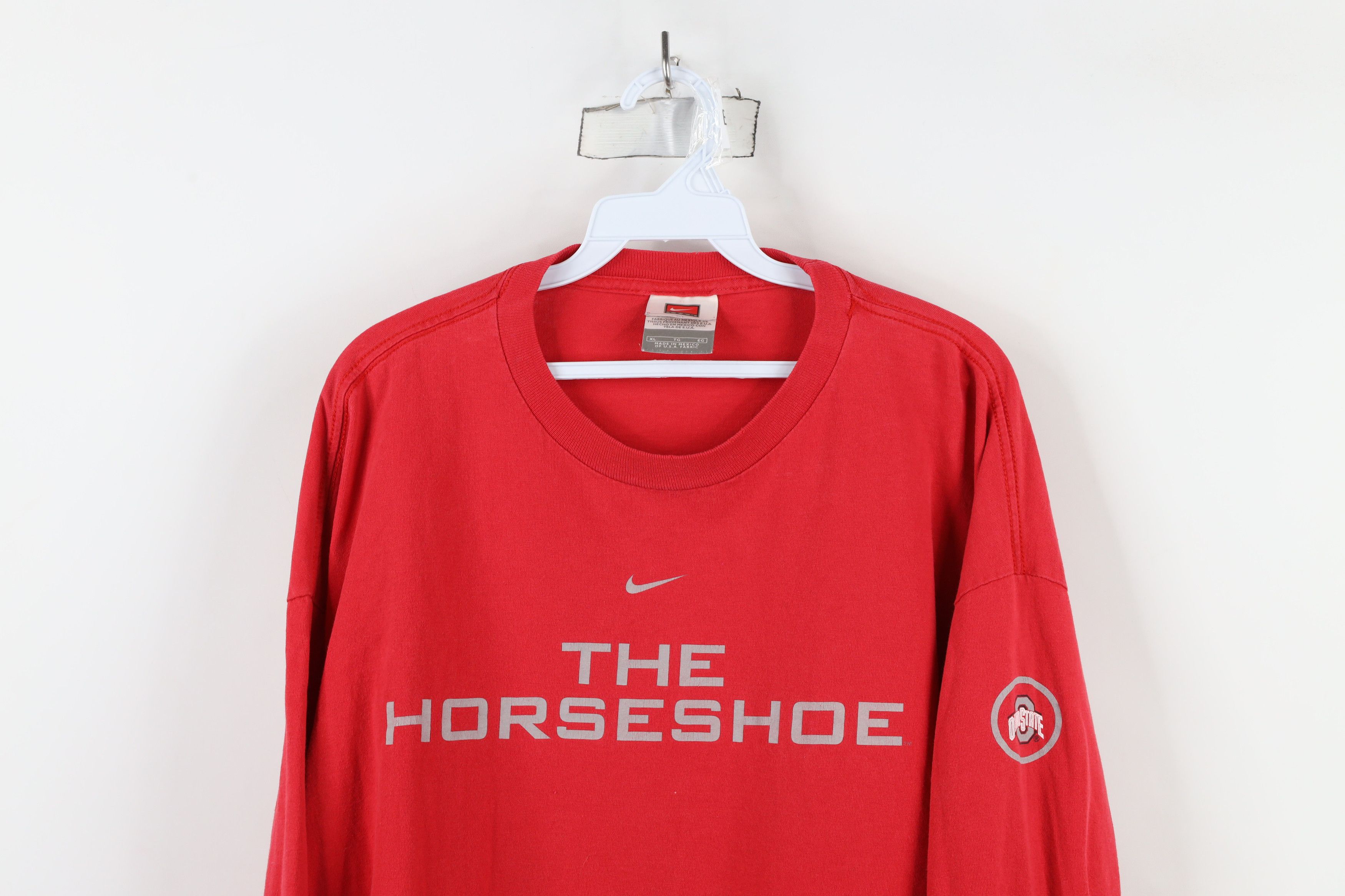 Nike × Vintage Vintage Nike Swoosh Ohio State University Long Sleeve Shirt Size US XL / EU 56 / 4 - 2 Thumbnail