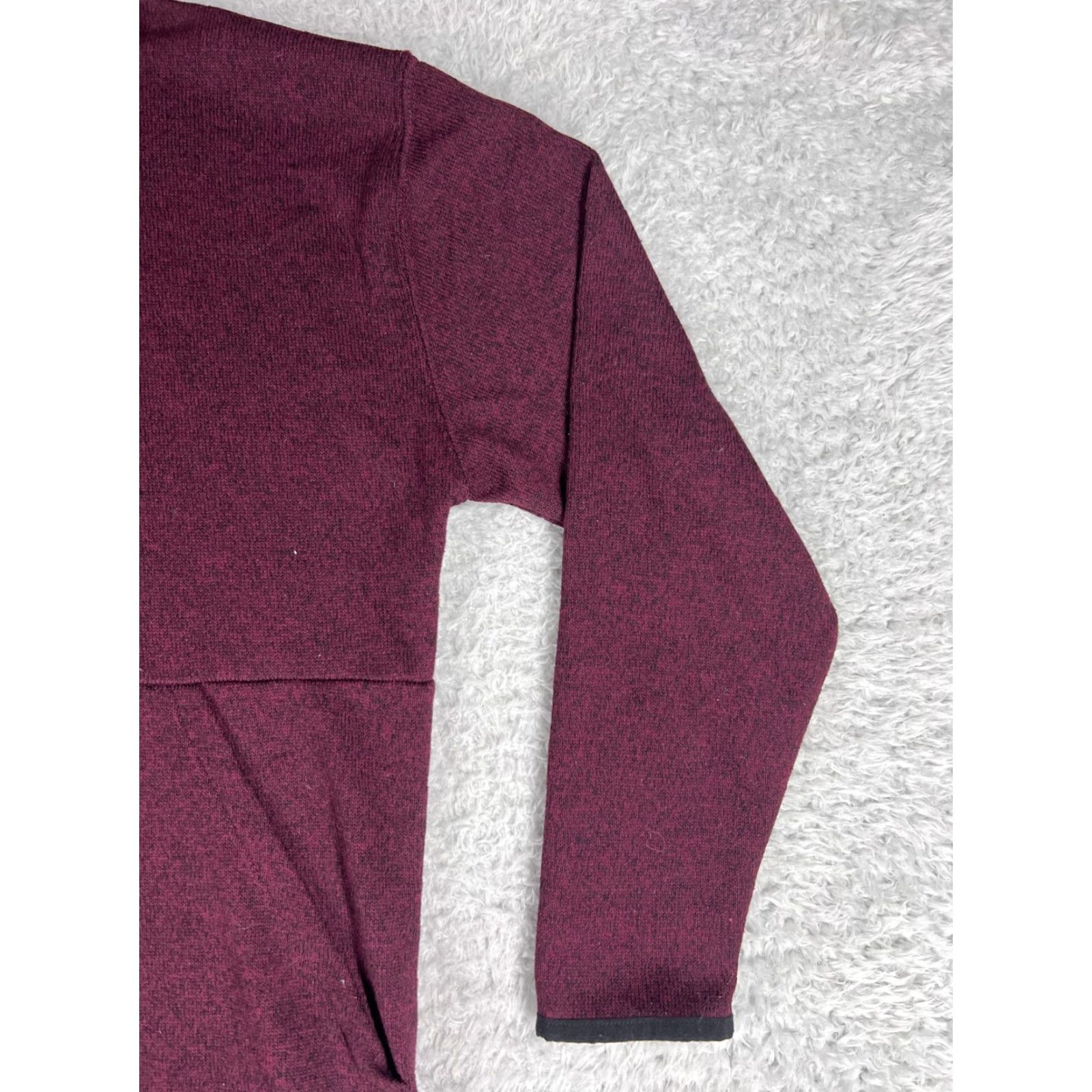Pinko PINK Jacket Womens Small Burgundy 1/4 Zip Knit 100% Polyester Size S / US 4 / IT 40 - 3 Thumbnail