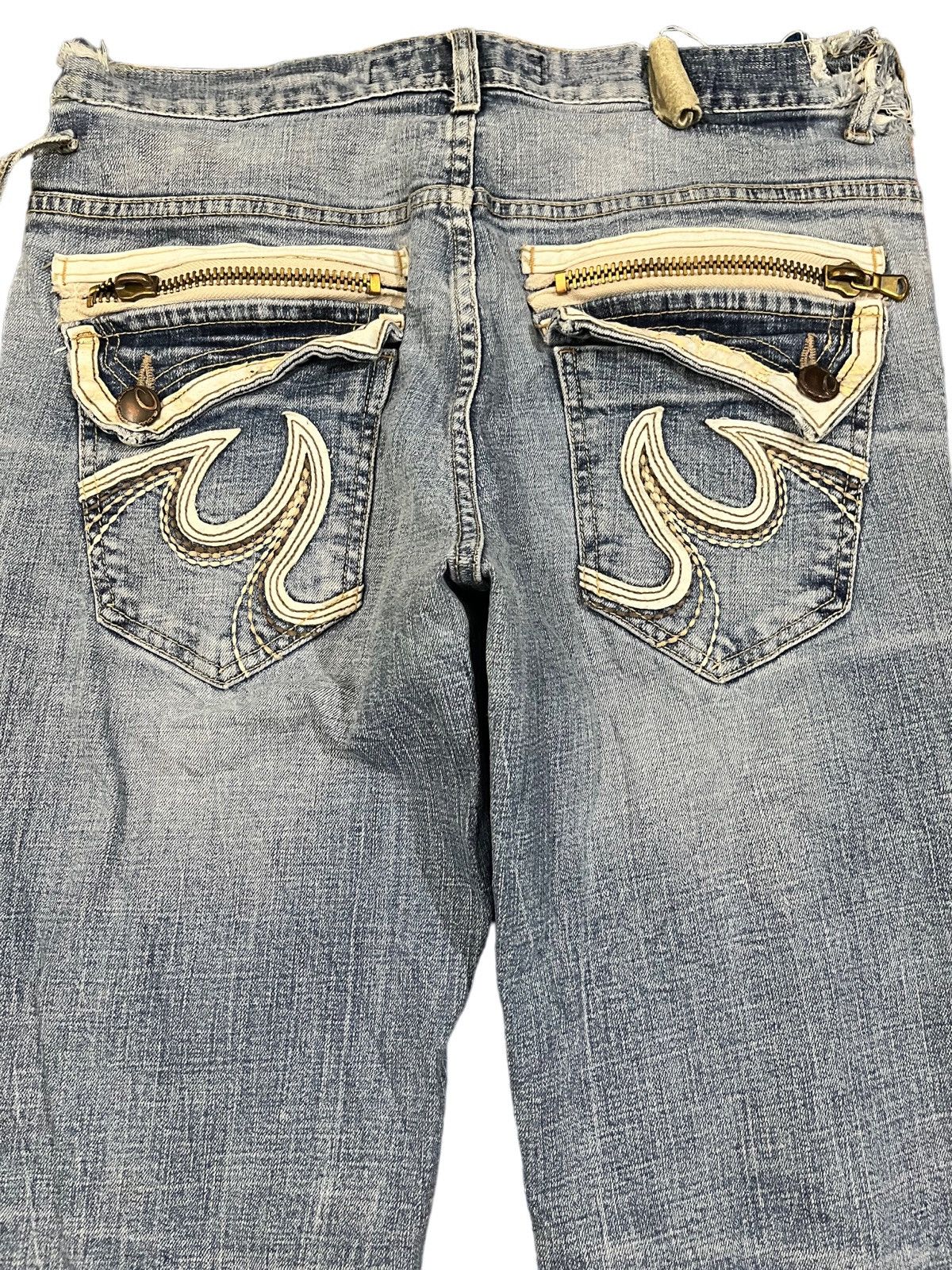Ed Hardy Vintage Cloud 72 Faded Distressed Punk Denim Size US 31 - 8 Thumbnail