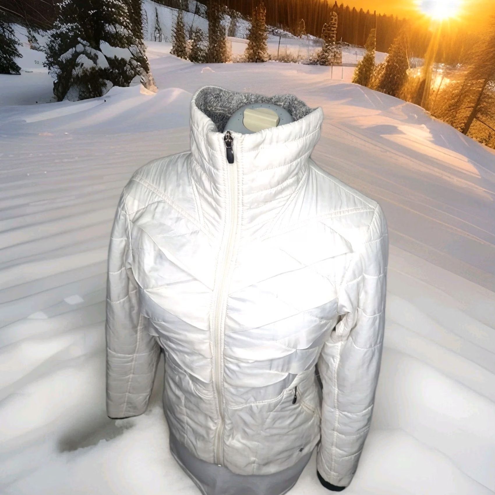 Vintage Columbia Kaleidaslope White Jacket Winter Coat Omni-Heat Interchange Women Medium Jacket Mens Womens Size M / US 6-8 / IT 42-44 - 4 Thumbnail