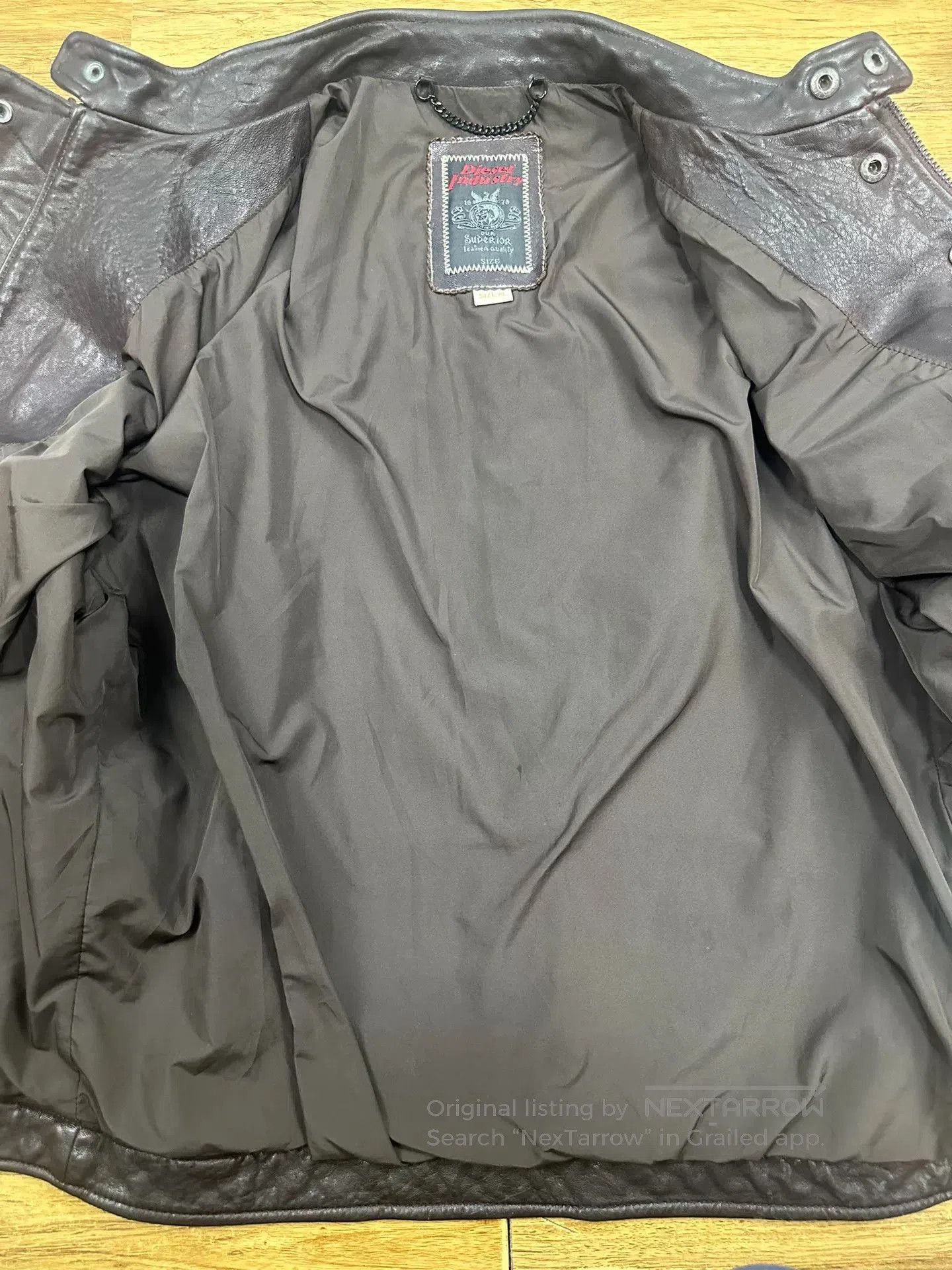 Diesel Diesel Men's Leather Motorcycle Jacket. Size US XL / EU 56 / 4 - 3 Thumbnail