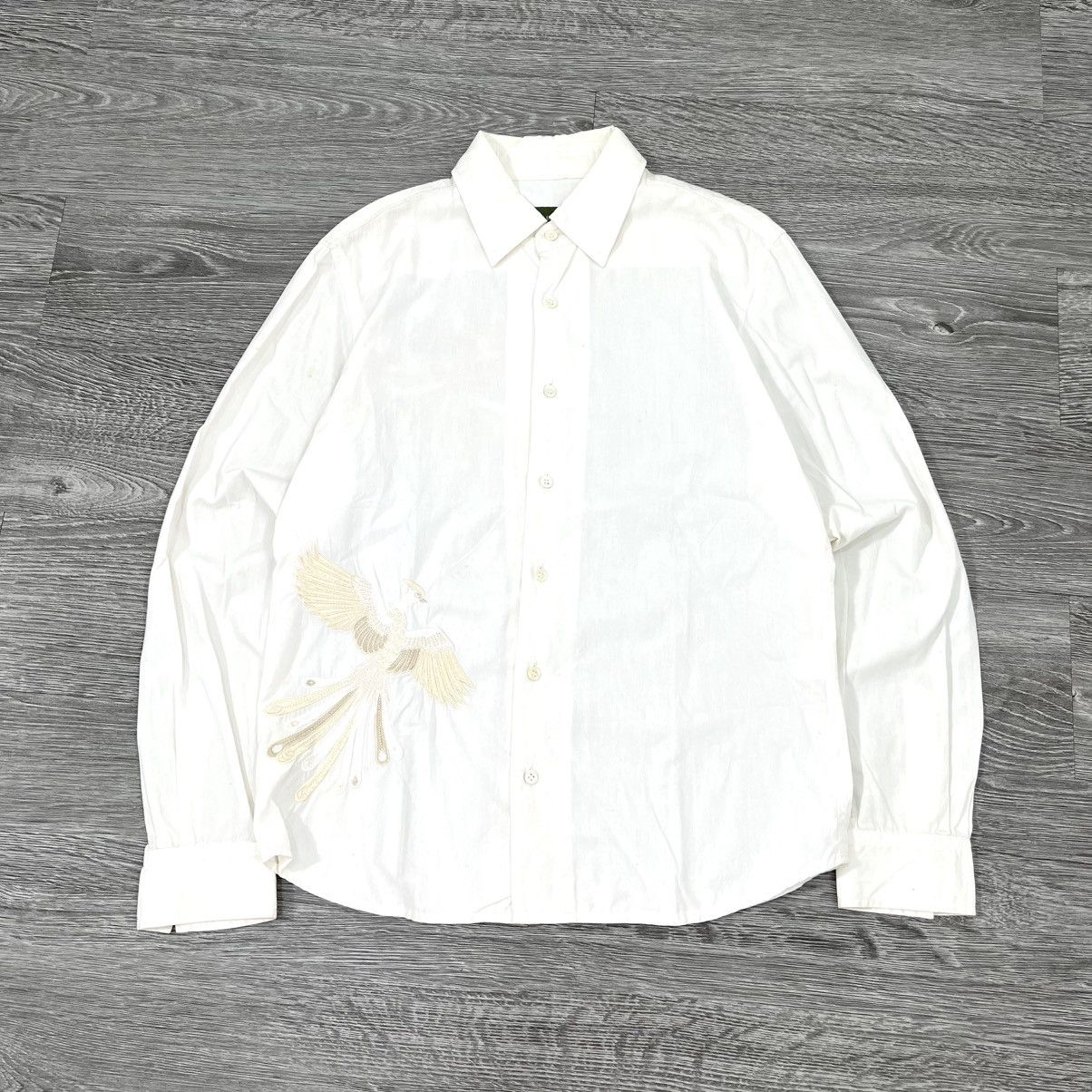 2000's Glamdy Embroidery True White Shirt