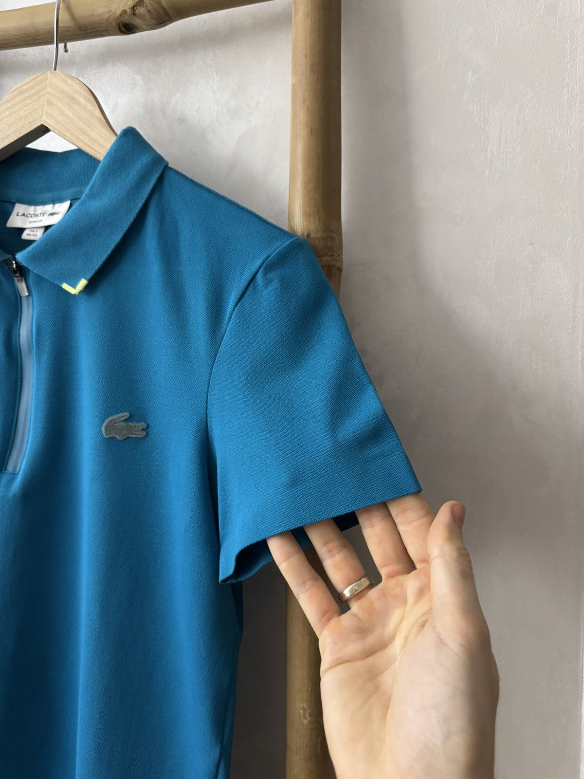 Lacoste Lacoste Slim Fit Blue Zip Polo Size US XS / EU 42 / 0 - 6 Thumbnail