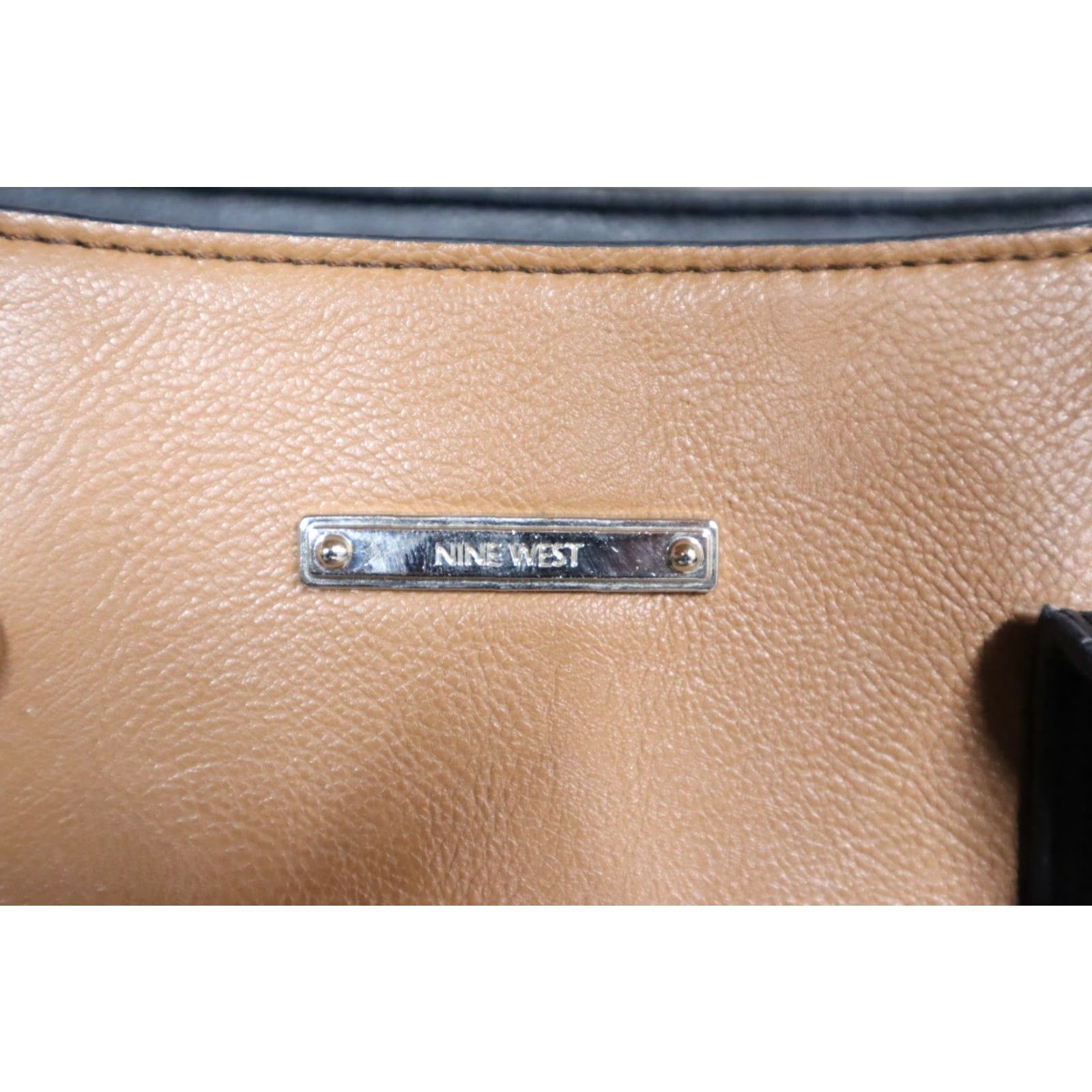 Nine West Nine West Purse Shoulder Bag Women Brown Leather Strap Pockets Pocketbook Size ONE SIZE - 2 Thumbnail
