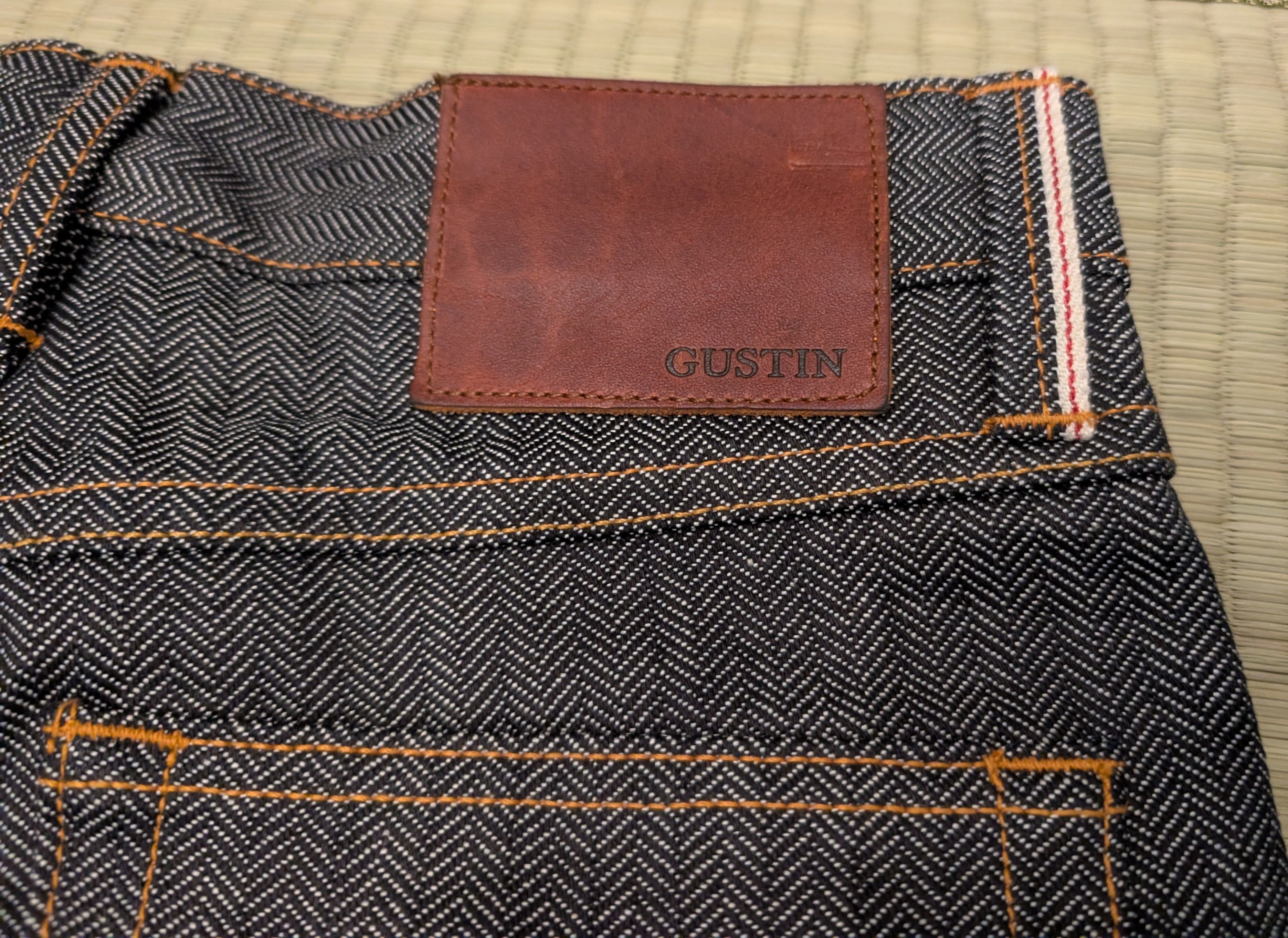 Gustin LNWOT Gustin #562 Herringbone Selvedge Denim Jeans Size US 29 - 7 Thumbnail