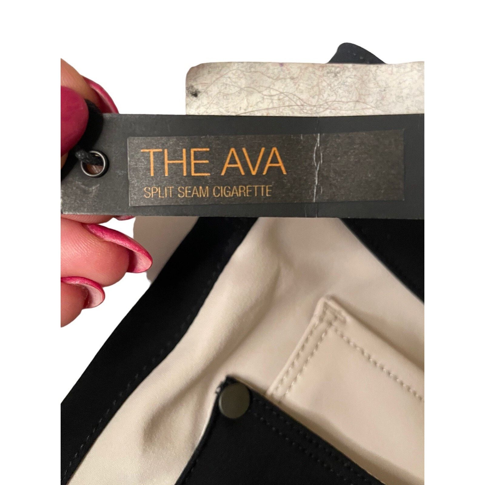 Genetic Denim Genetic Denim NEW "The Ava" Black White Colorblock Pants Size 27" / US 4 / IT 40 - 8 Thumbnail