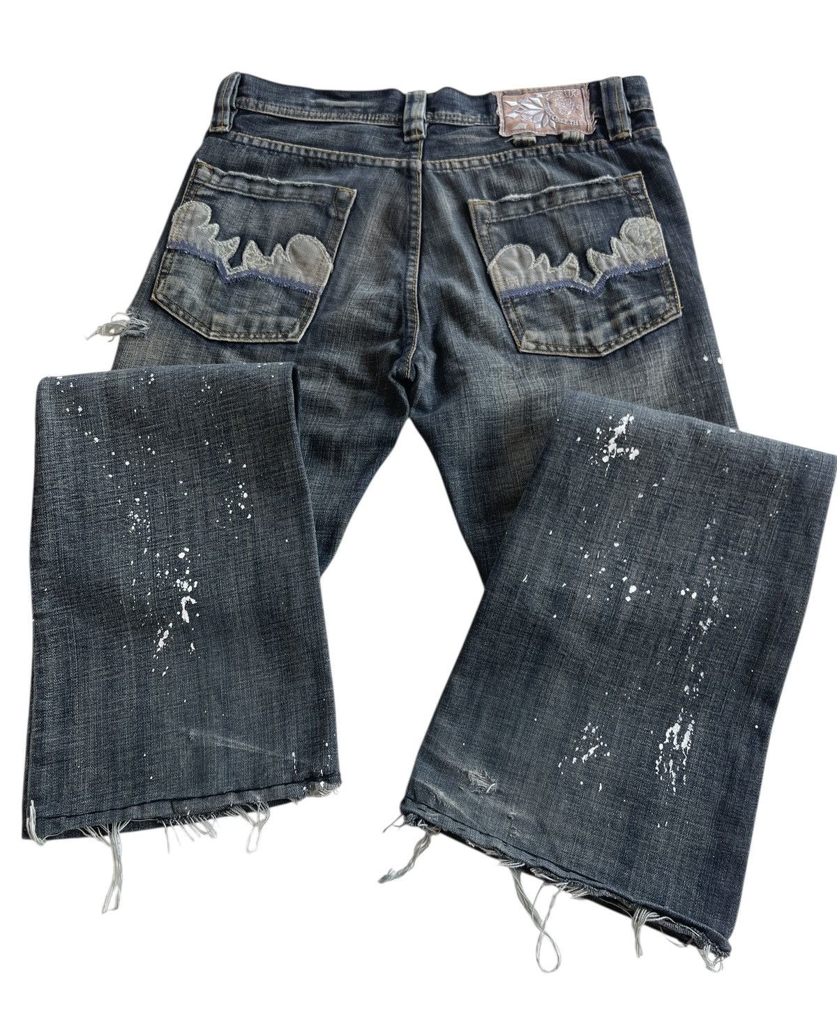 Diesel Paint Splatter Distressed Flare Dark Denim Size US 32 / EU 48 - 10 Thumbnail