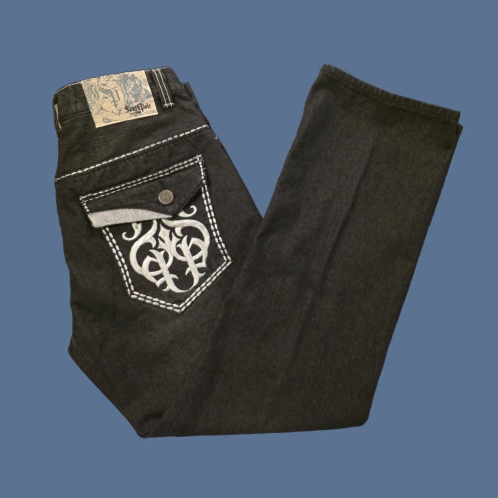 Southpole VINTAGE Southpole Jeans Baggy Black 38x32 Mens Embroidered Pocket Denims 90s Grunge Straight Modern Classic Seasonal Fall Spring Summer Winter Mens Size US 38 / EU 54 - 1 Thumbnail
