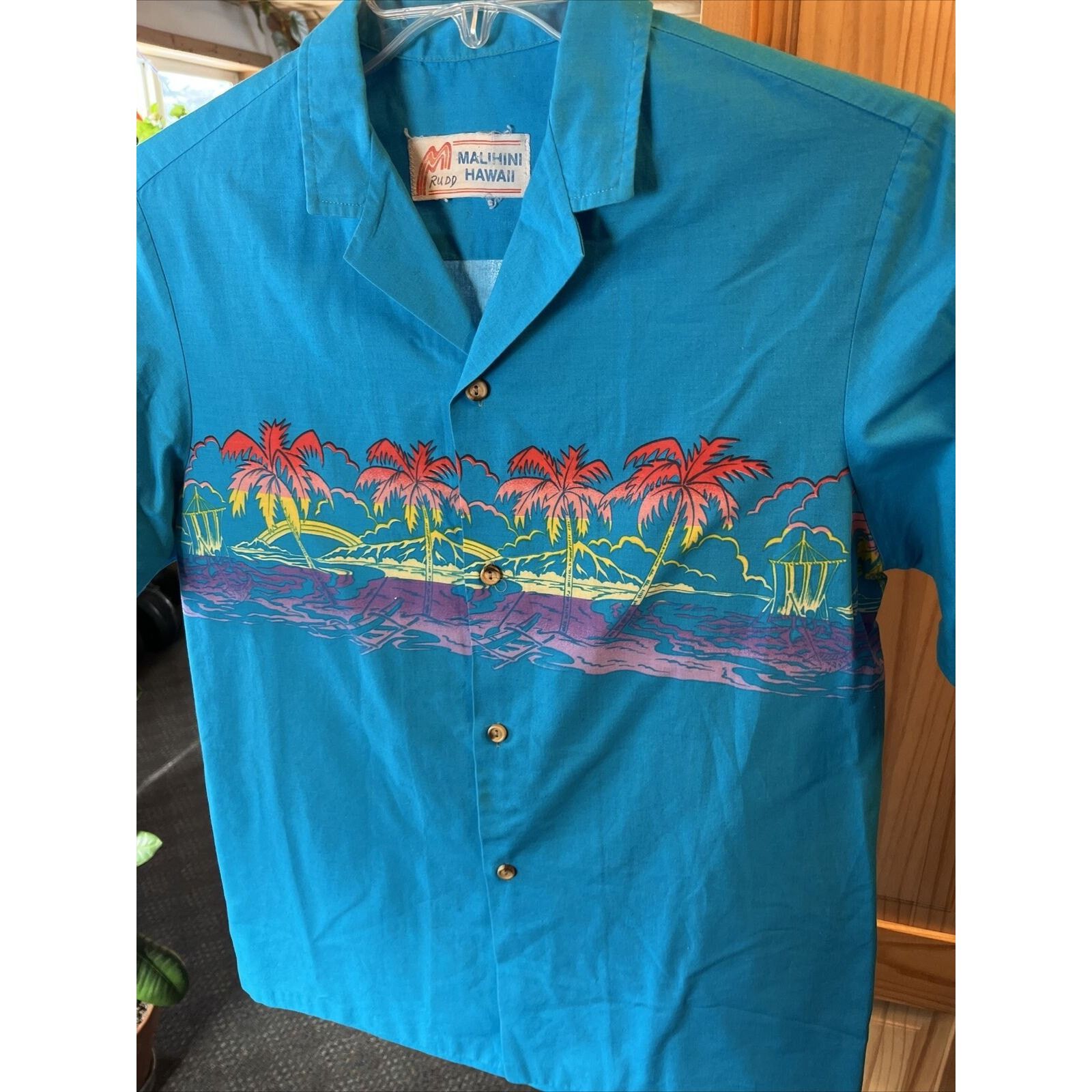 Other Malihini VTG Men M Blue Tropical Print Cotton Hawaiian Shirt Size US M / EU 48-50 / 2 - 13 Thumbnail