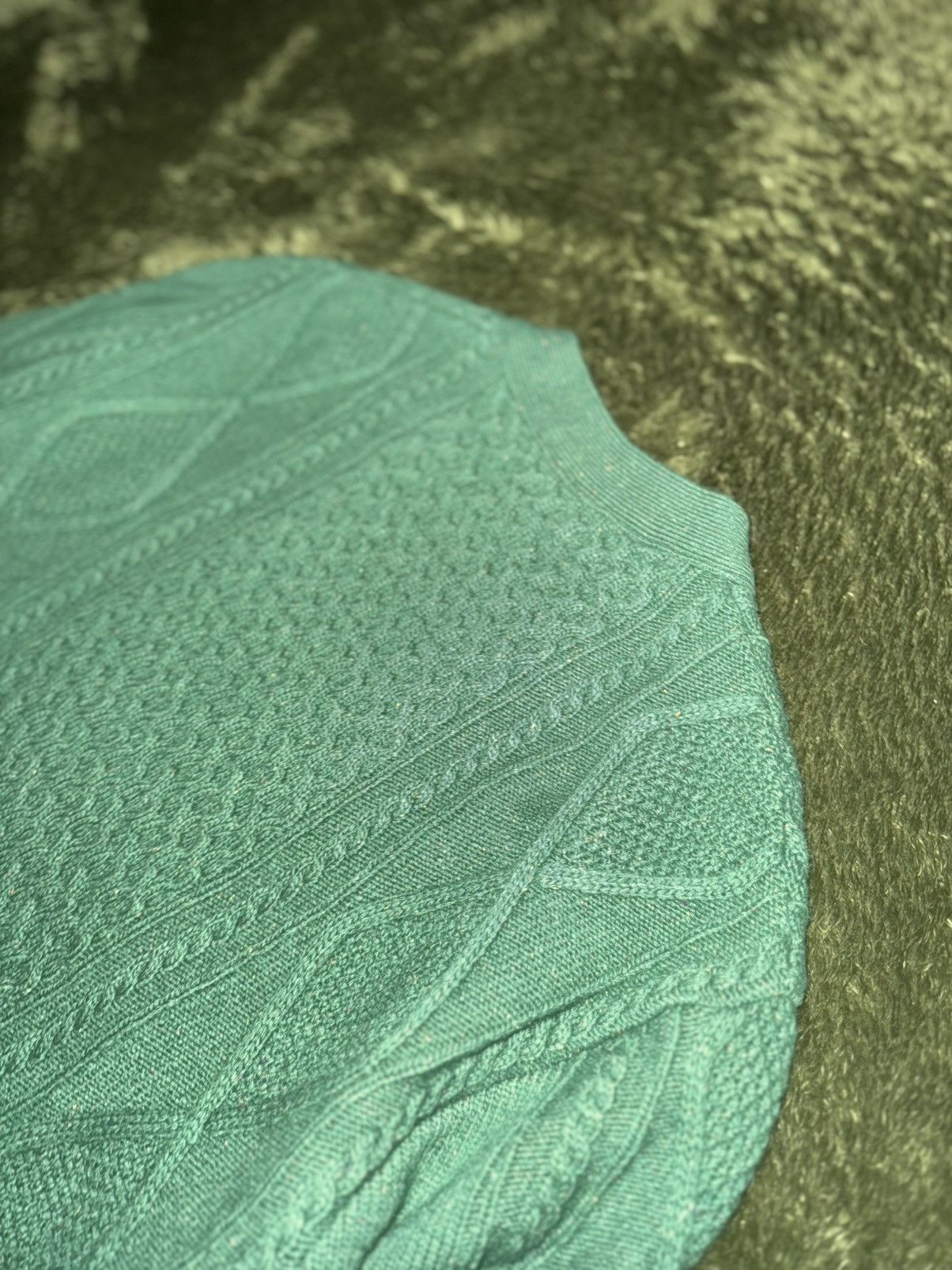Brooks Brothers [M] Eastlogue X Brooks Brothers Cable Knit Cardigan – Green Size US M / EU 48-50 / 2 - 8 Thumbnail