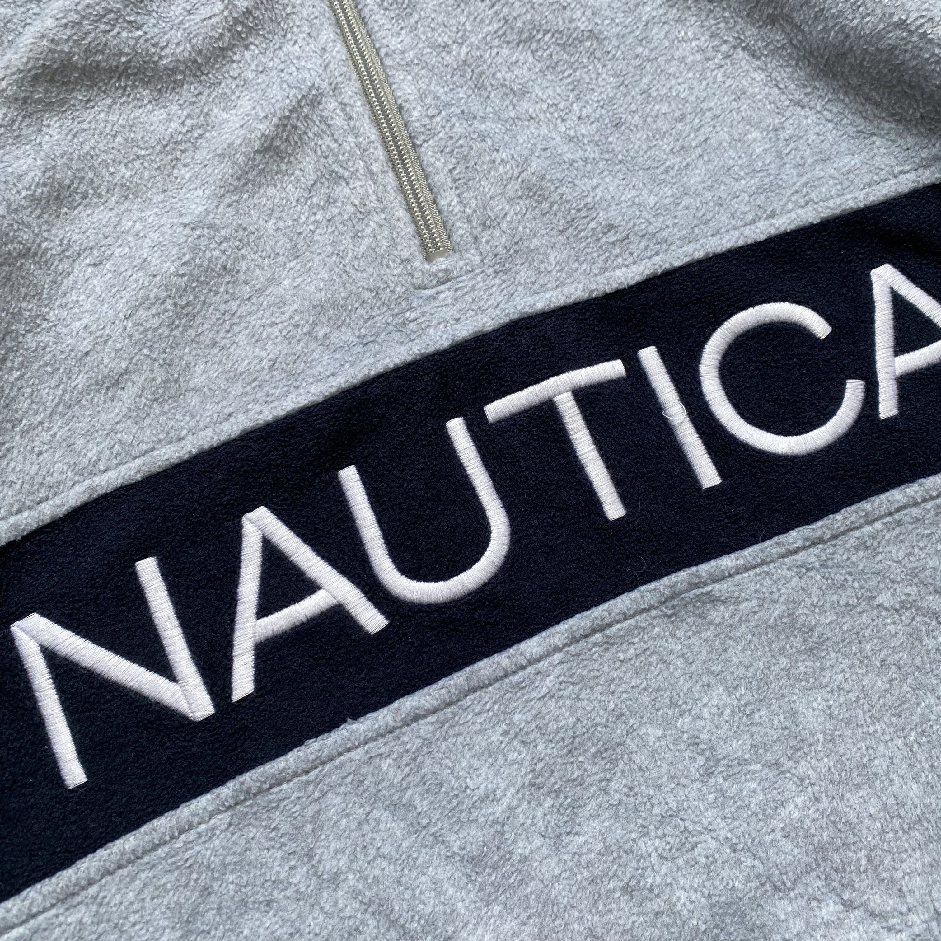 Nautica ⛷️ Vintage Nautica outdoor fleece sweater half zip big logo Size US XL / EU 56 / 4 - 6 Thumbnail