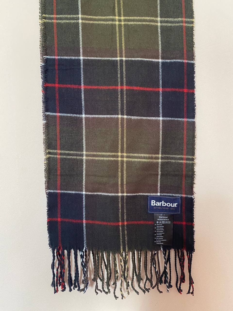 Barbour Vintage Barbour Scarf 90s Street Wear Y2K Casual Kanye Style Size ONE SIZE - 4 Thumbnail