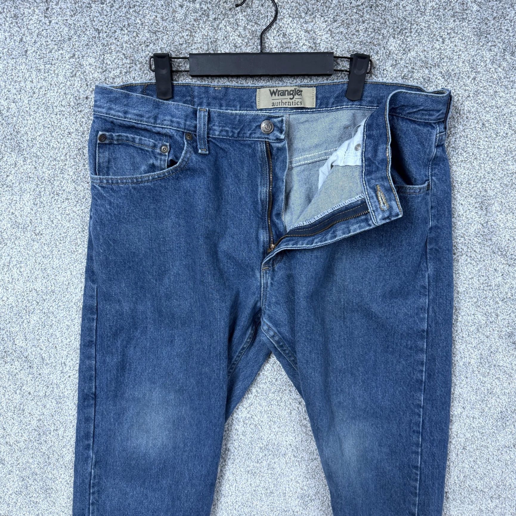 Wrangler Wrangler Jeans Mens 36x27 Blue Straight Stonewash Denim Grunge Skater Baggy Authentic Wrangler Authentics 5-Pocket Mens Jeans Size US 36 / EU 52 - 6 Thumbnail