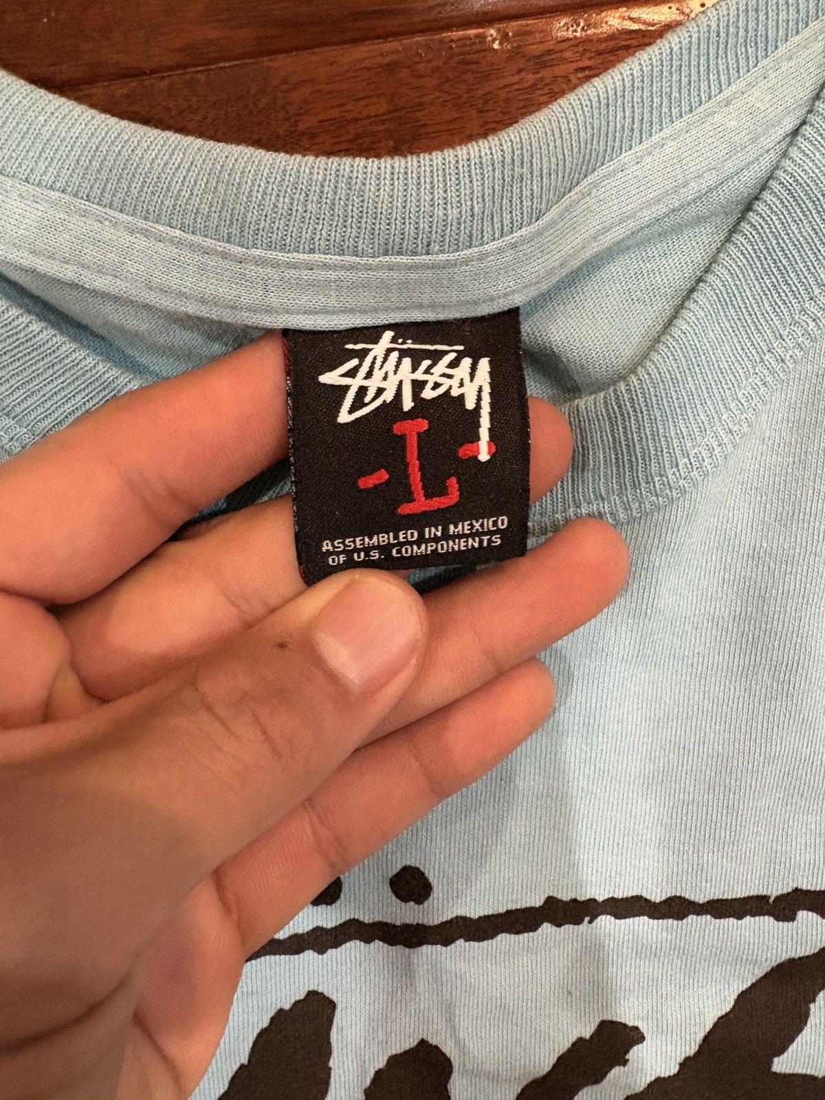 Stussy Long sleeve blue stussy burger vintage Size US L / EU 52-54 / 3 - 2 Thumbnail