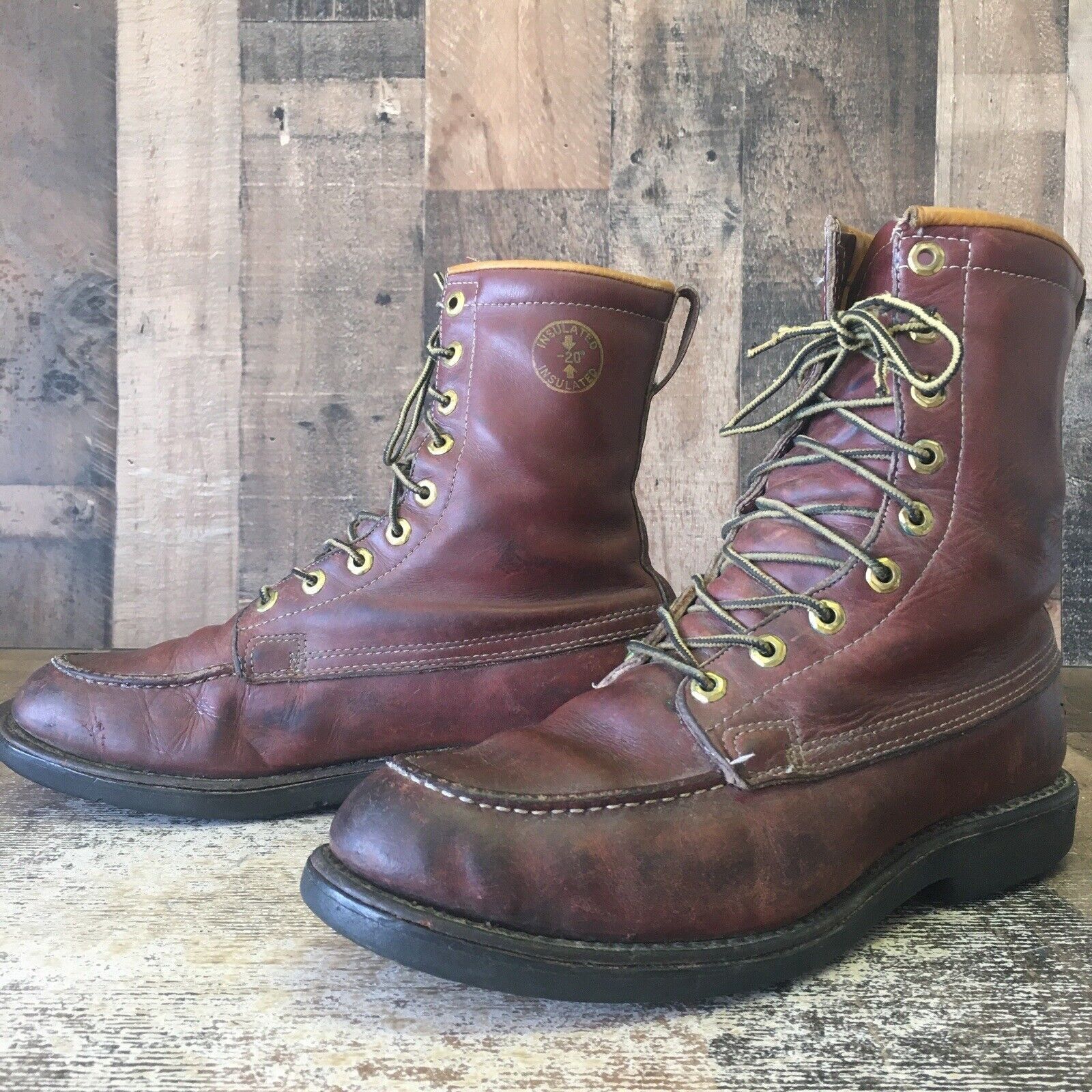 Vintage HERMAN SURVIVOR Vintage Steel Toe Work Boots Mens 9 