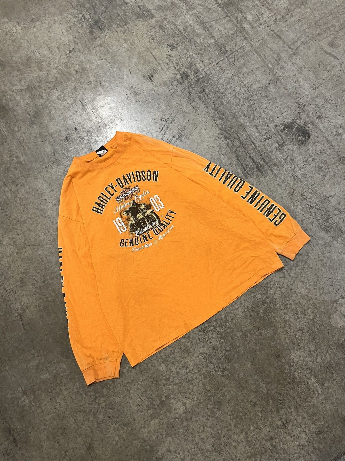 Harley Davidson × Vintage Harley Davison vintage longsleeve tee shirt hype rare 90s Size US XXL / EU 58 / 5 - 1 Thumbnail