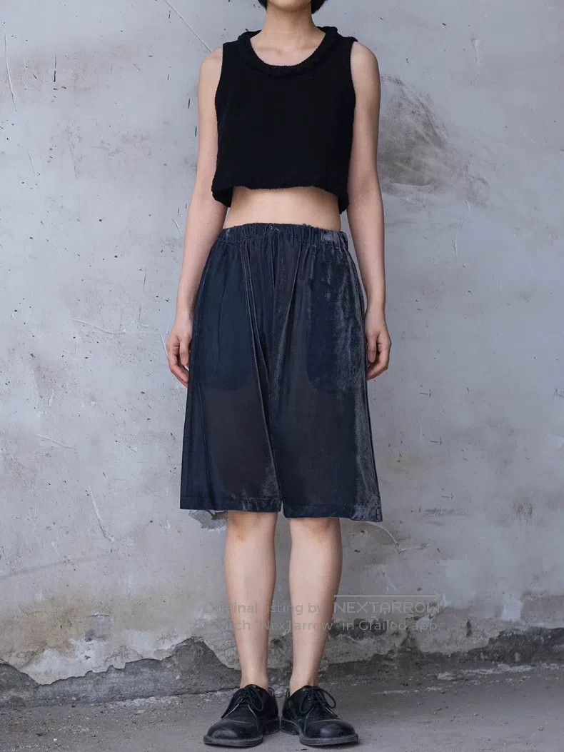 Comme des Garcons Comme Des Garcons size XS Gray Velvet Shorts Size 23" - 2 Thumbnail