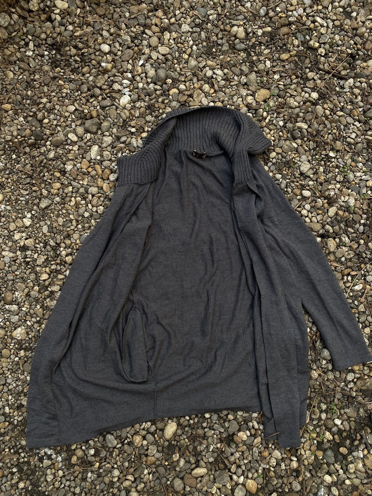 Designer Olla Pareg Distracted Tip Poncho Sweater Size M / US 6-8 / IT 42-44 - 3 Thumbnail