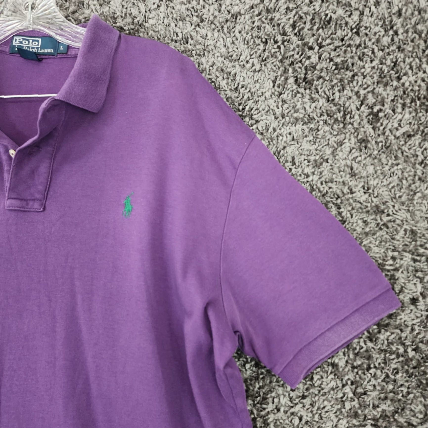 Polo Ralph Lauren Polo Ralph Lauren Shirt Mens L Purple 100% Cotton Short Sleeve Size US L / EU 52-54 / 3 - 2 Thumbnail