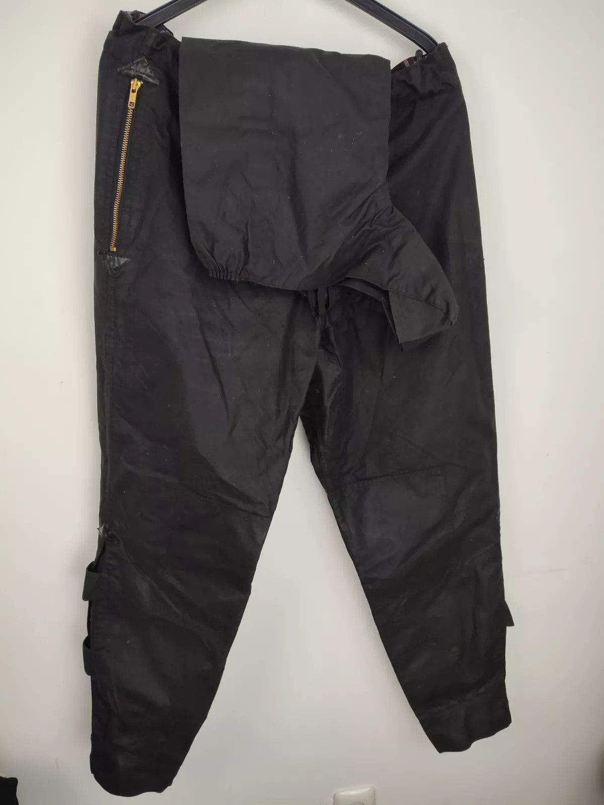 image of Men's Motorcycle Barbour A8 International Waxed Trouser in Black (Size 38)