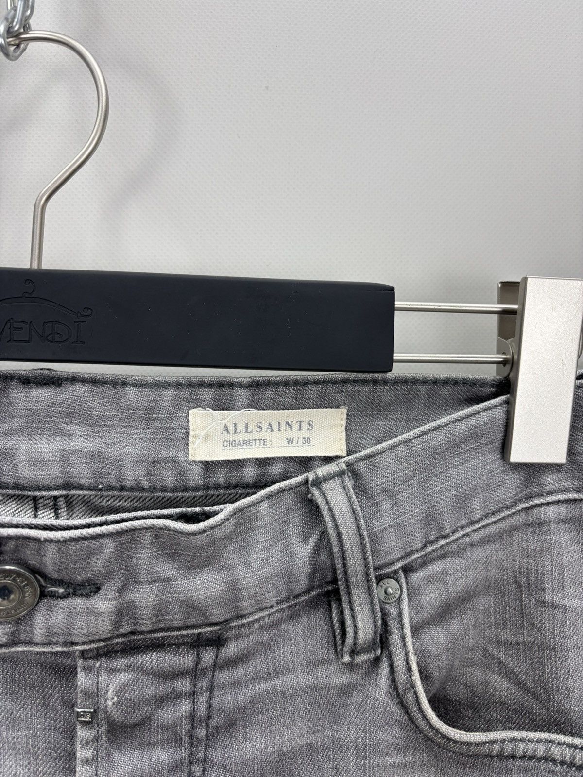 Allsaints Mens jeans AllSaints Cigarette Size 30 Color Gray Size US 30 / EU 46 - 4 Thumbnail