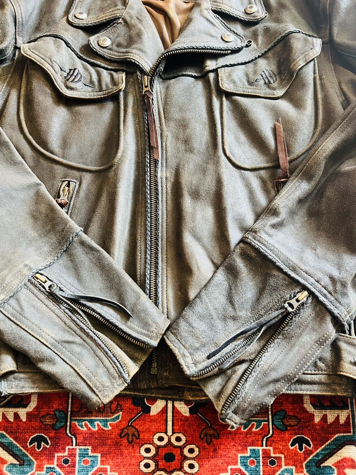 Harley Davidson Vintage Harley Davidson Billings Brown Leather Jacket Size US L / EU 52-54 / 3 - 13 Thumbnail