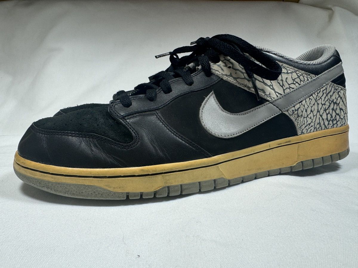 Jordan Brand × Nike NIKE SB DUNK LOW CL AIR JORDAN III 3 BLACK CEMENT GREY WHITE Size US 13 / EU 46 - 4 Thumbnail