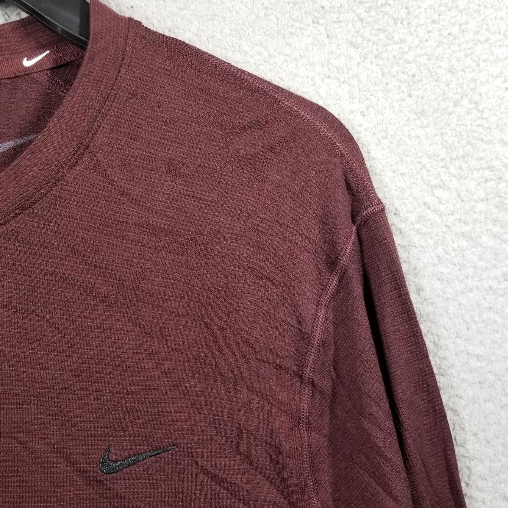 Nike Nike Dri-FIT ADV Long Sleeve Shirt Mens Medium Maroon FZ0991-652 Nike Shirt Size US M / EU 48-50 / 2 - 4 Thumbnail
