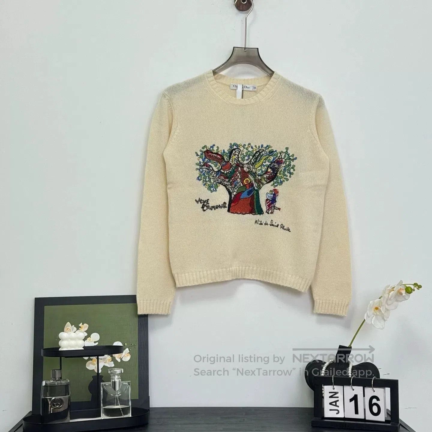 Dior Dior Embroidered Cashmere Sweater Size 38. Size S / US 4 / IT 40 - 1 Thumbnail
