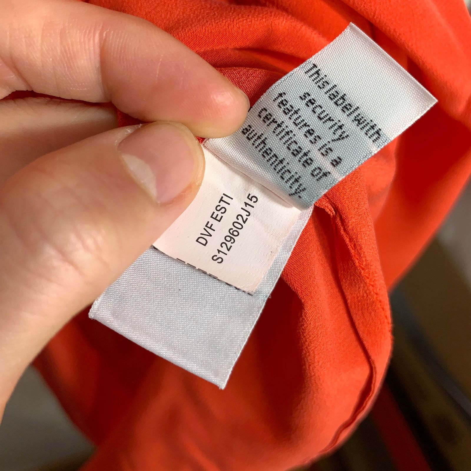 Diane von Furstenberg Diane von Furstenberg Orange Silk Long Sleeve Shirt Size 10 Size L / US 10 / IT 46 - 7 Thumbnail