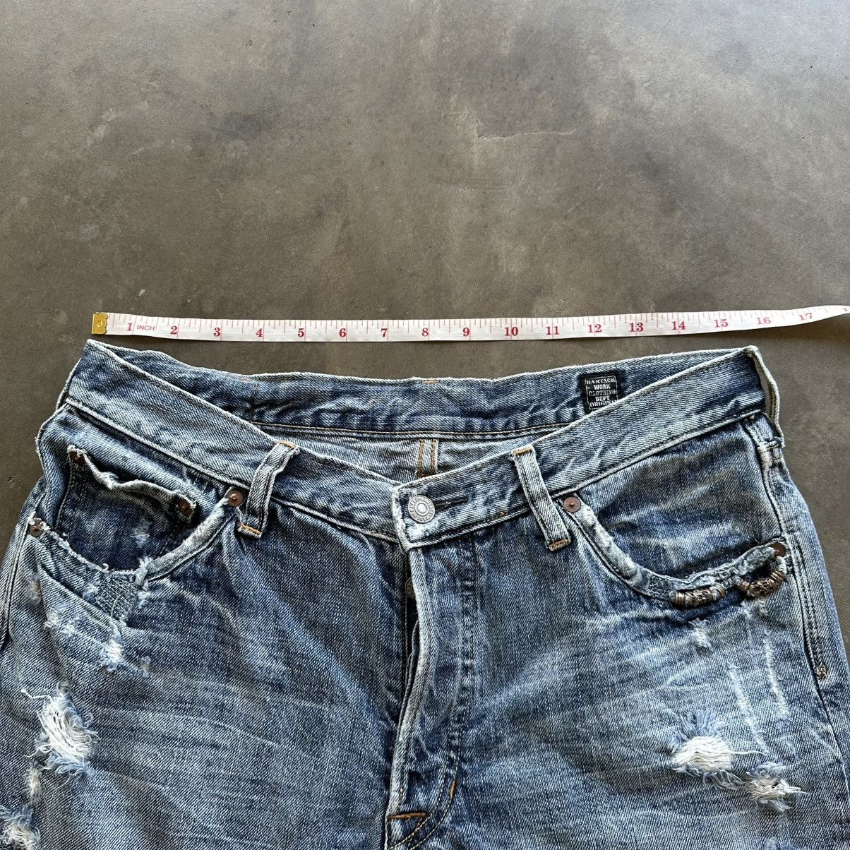 Japanese Brand Vintage Japanese Raw Faded Denim Jeans Made In Japan Size 31 Size US 31 - 8 Thumbnail
