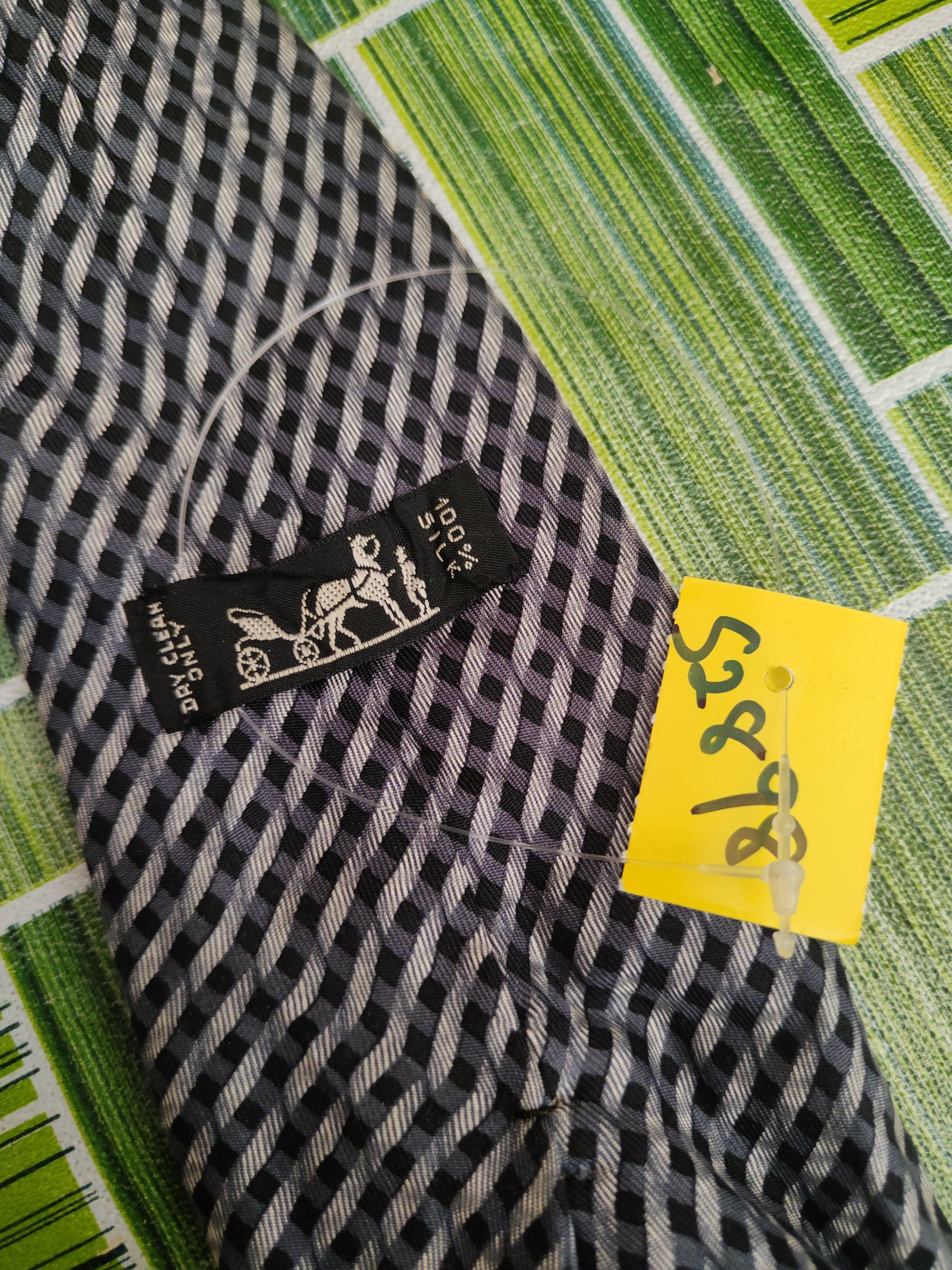 Hermes Hermes Dark Gray Ties #S2898 Size ONE SIZE - 6 Thumbnail