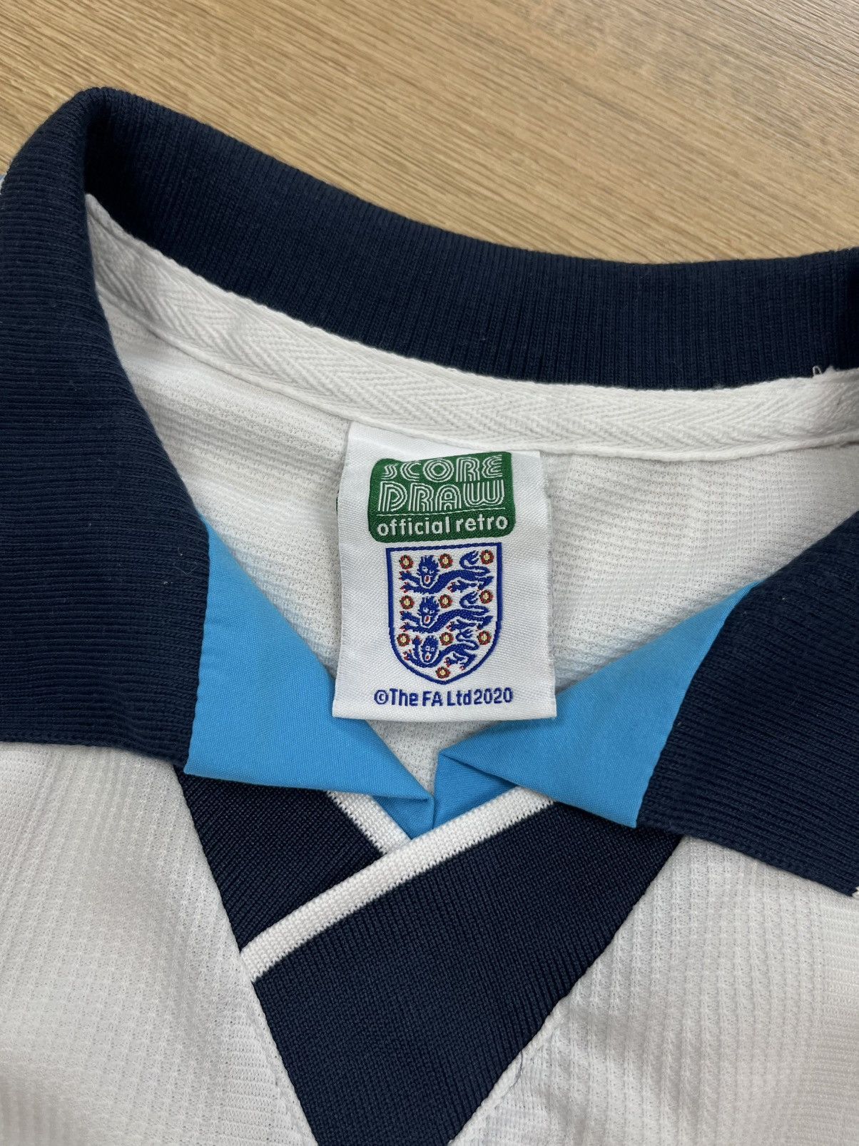 Umbro England 1996 Retro Home Football T-Shirt Jersey Score Draw Size US XL / EU 56 / 4 - 10 Thumbnail