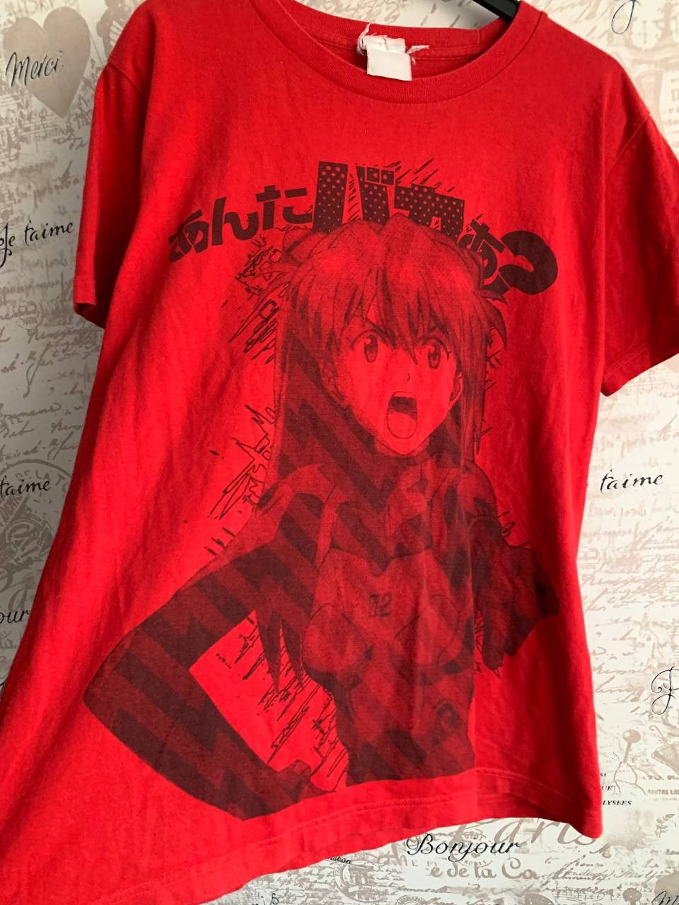 Anime Neon Genesis Evangelion Asuka Soryu Overprint Anime T-shirt Size US M / EU 48-50 / 2 - 2 Thumbnail