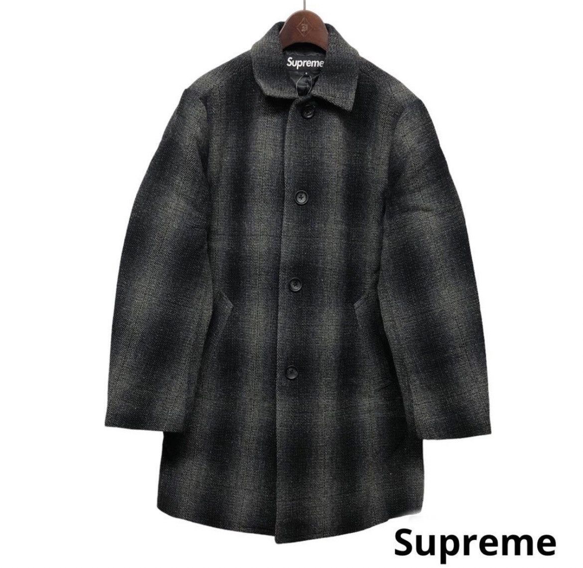 割引設定 16AW Supreme Shadow Plaid Wool Overcoat | temporada.studio