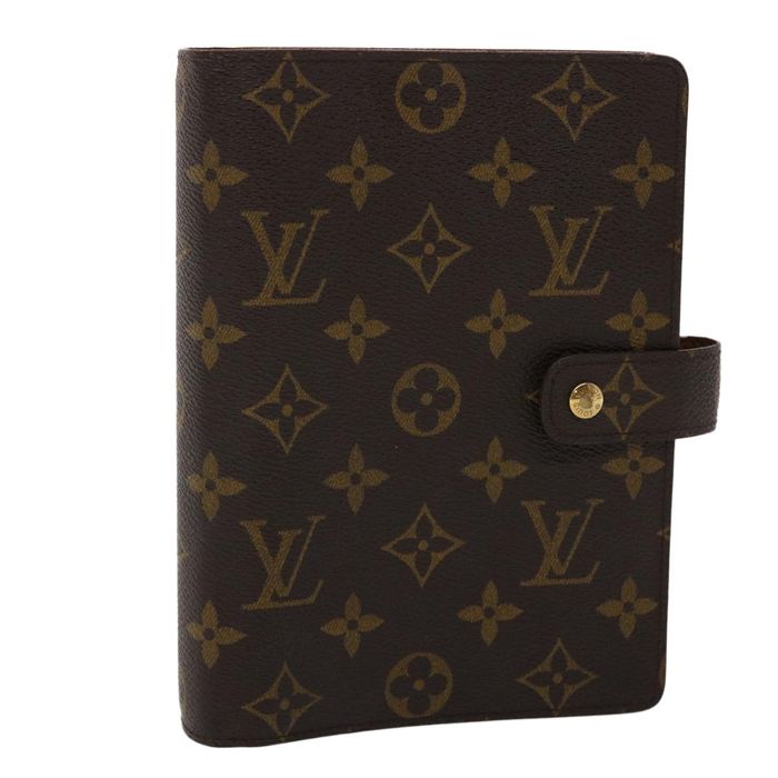 LOUIS VUITTON Agenda MM Monogram Canvas Planner Cover Brown