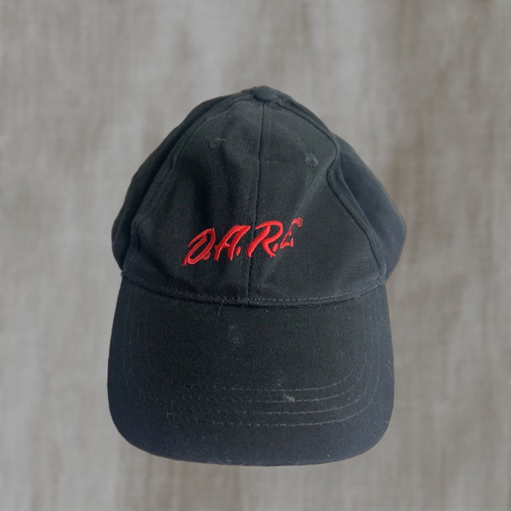Vintage DARE Black Adjustable Strapback Hat Red Hook Loop User: DARE Black Adjustable Strapback Hat Red Hook Loop Size ONE SIZE - 1 Thumbnail
