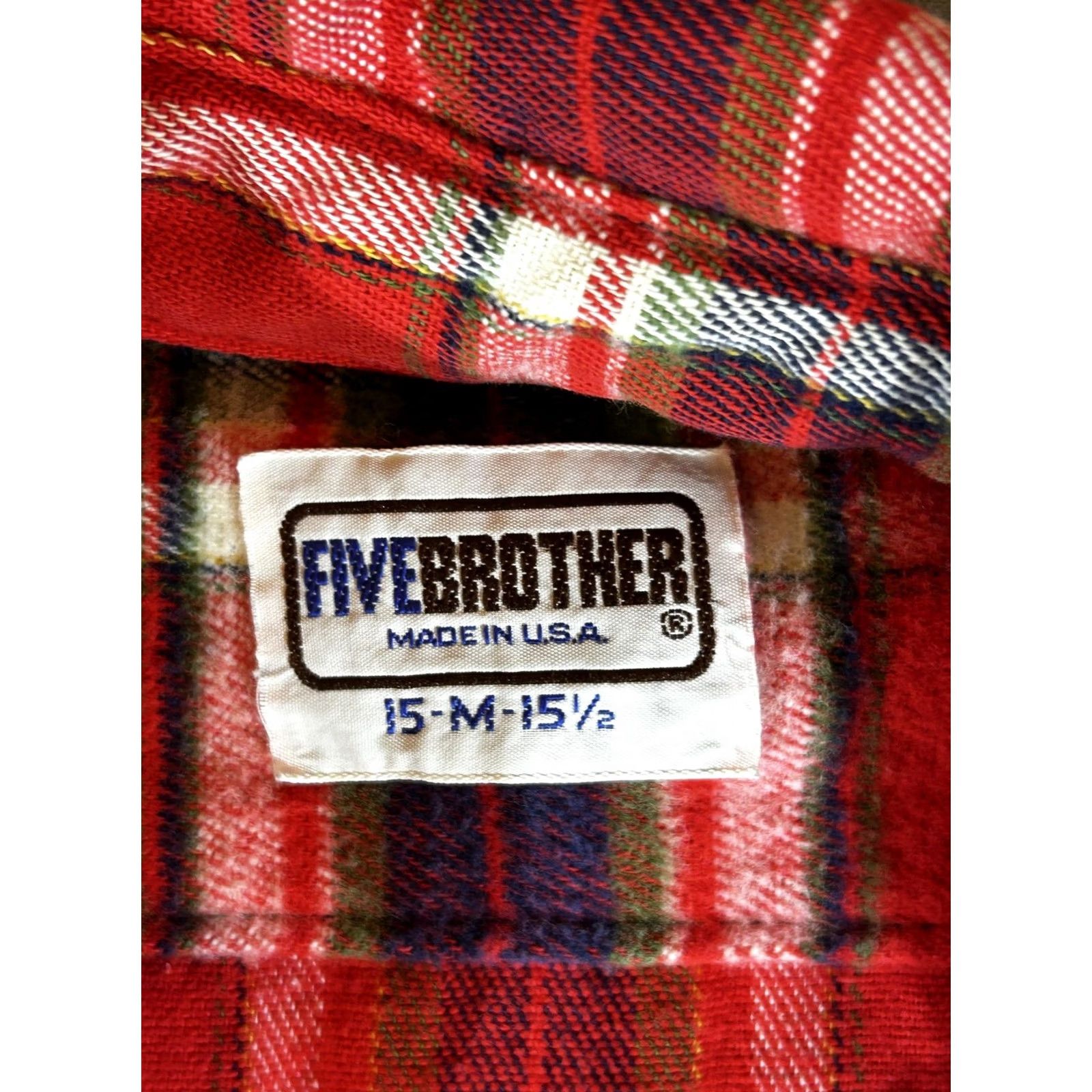 Vintage VINTAGE Five Brother Flannel Shirt Mens M Red Plaid Button-Up Workwear 80s Mens Size US M / EU 48-50 / 2 - 7 Thumbnail