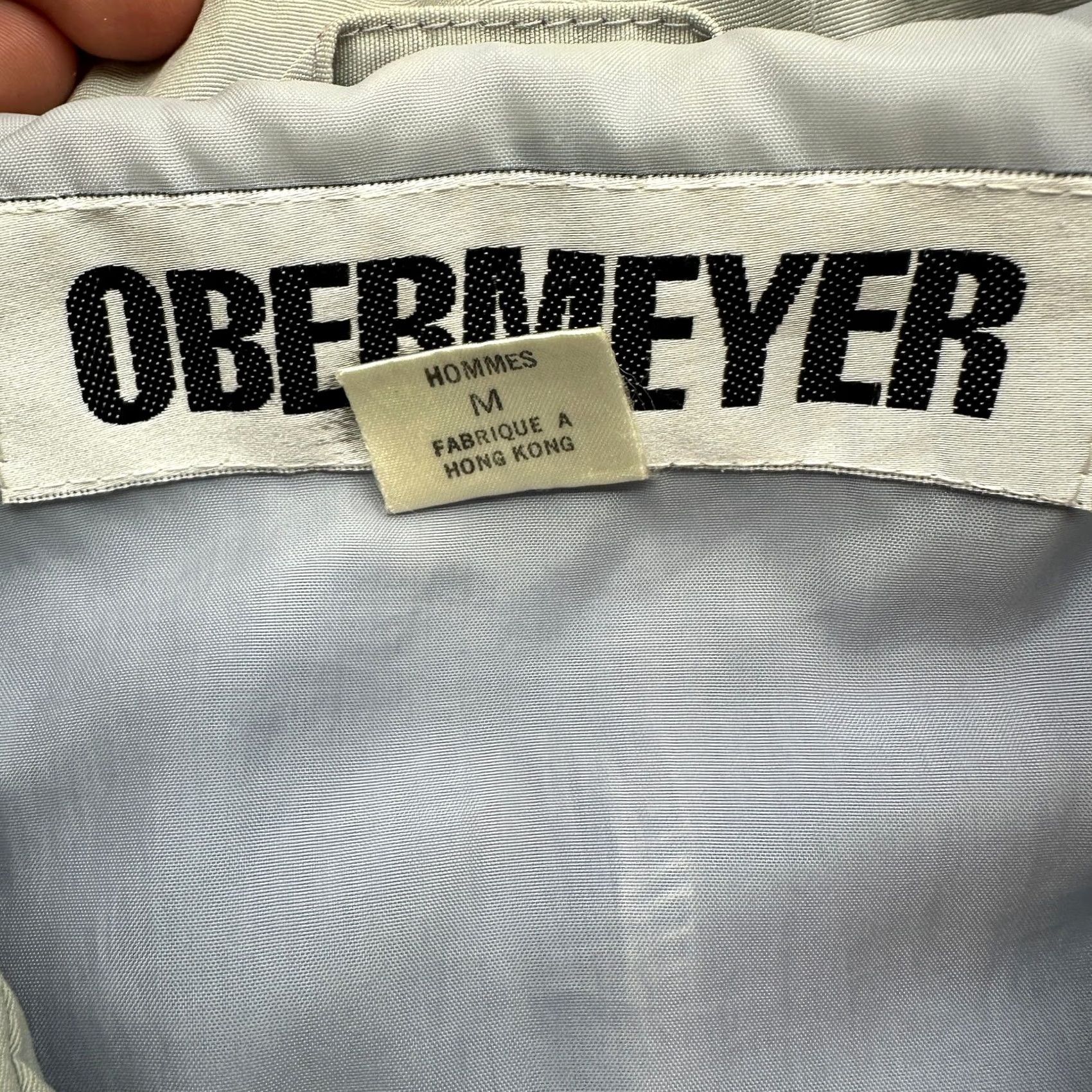 Obermeyer VINTAGE Obermeyer Windbreaker Jacket 90s Men Medium Hooded 1/2 Zip Anorak Blue Nylon Long Sleeve Pockets Jersey? Size US L / EU 52-54 / 3 - 3 Thumbnail