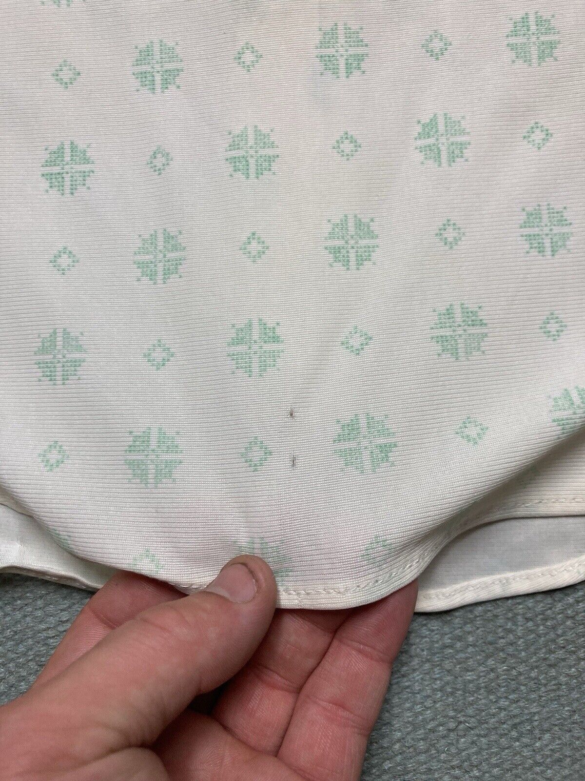 Sears × Vintage 70s button shirt lightweight poly blend geometric diamonds M Size US M / EU 48-50 / 2 - 9 Thumbnail