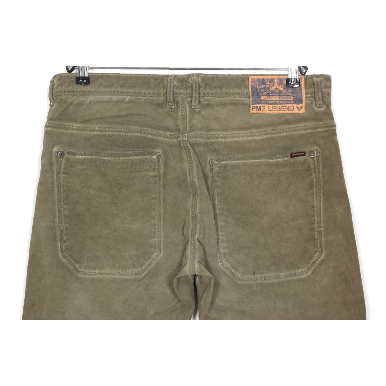 Vintage PME LEGEND Trousers Casual Men Olive 34 W34 L34 Dirty Twill Bronco Worker Pants DZ6457 Mens Size US 34 / EU 50 - 3 Thumbnail