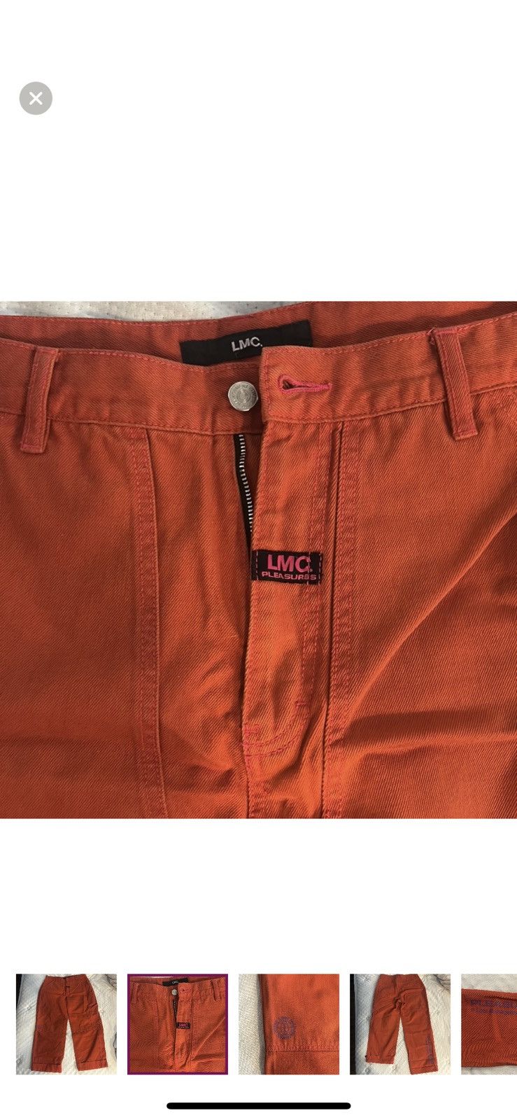Pleasures PLEASURES NOW x LMC LOST MANAGEMENT CITIES ORANGE CARPENTER Size US 34 / EU 50 - 2 Thumbnail