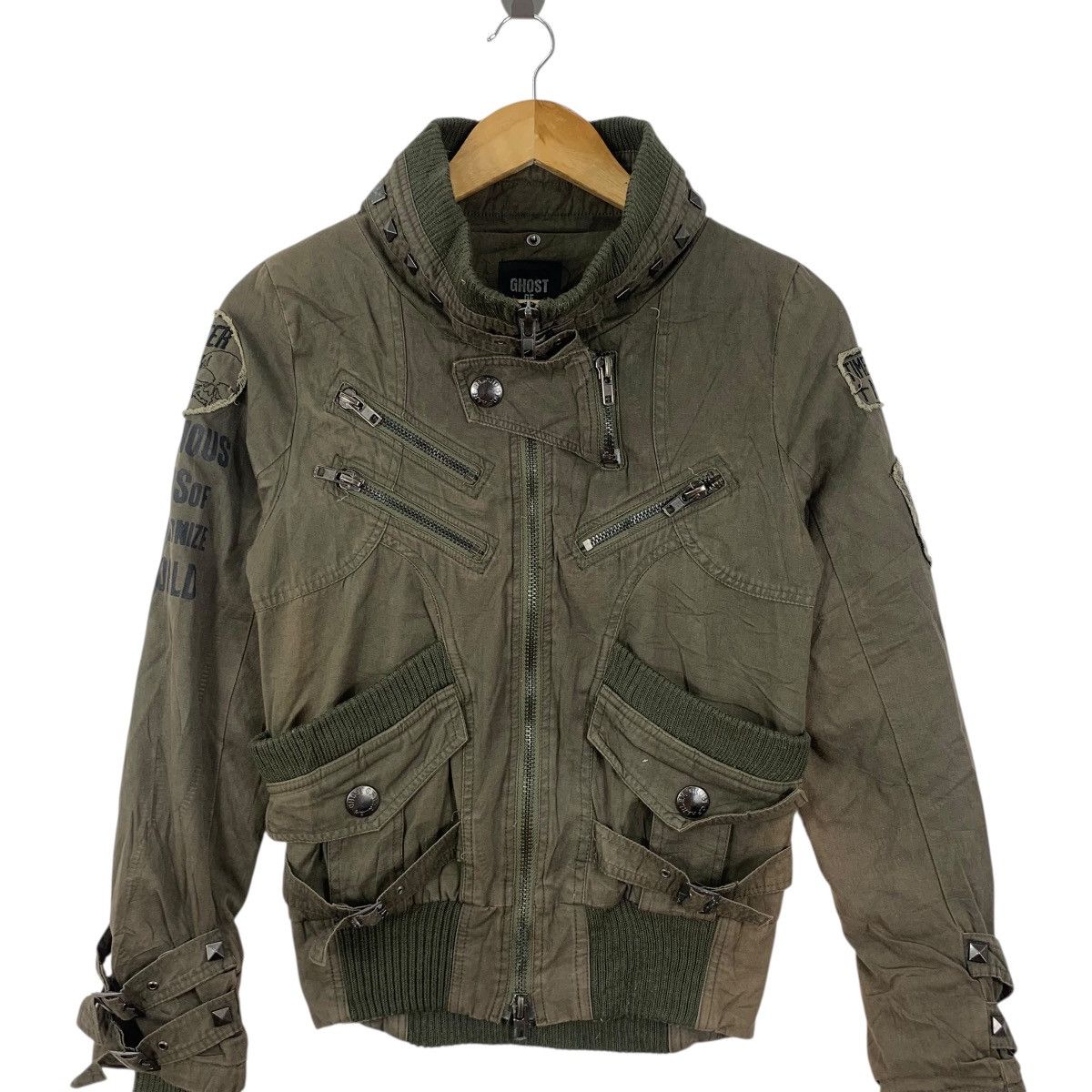 Other GHOST OF HARLEM Toxicity Skull Bones Punk Distress Jacket Size S / US 4 / IT 40 - 5 Thumbnail