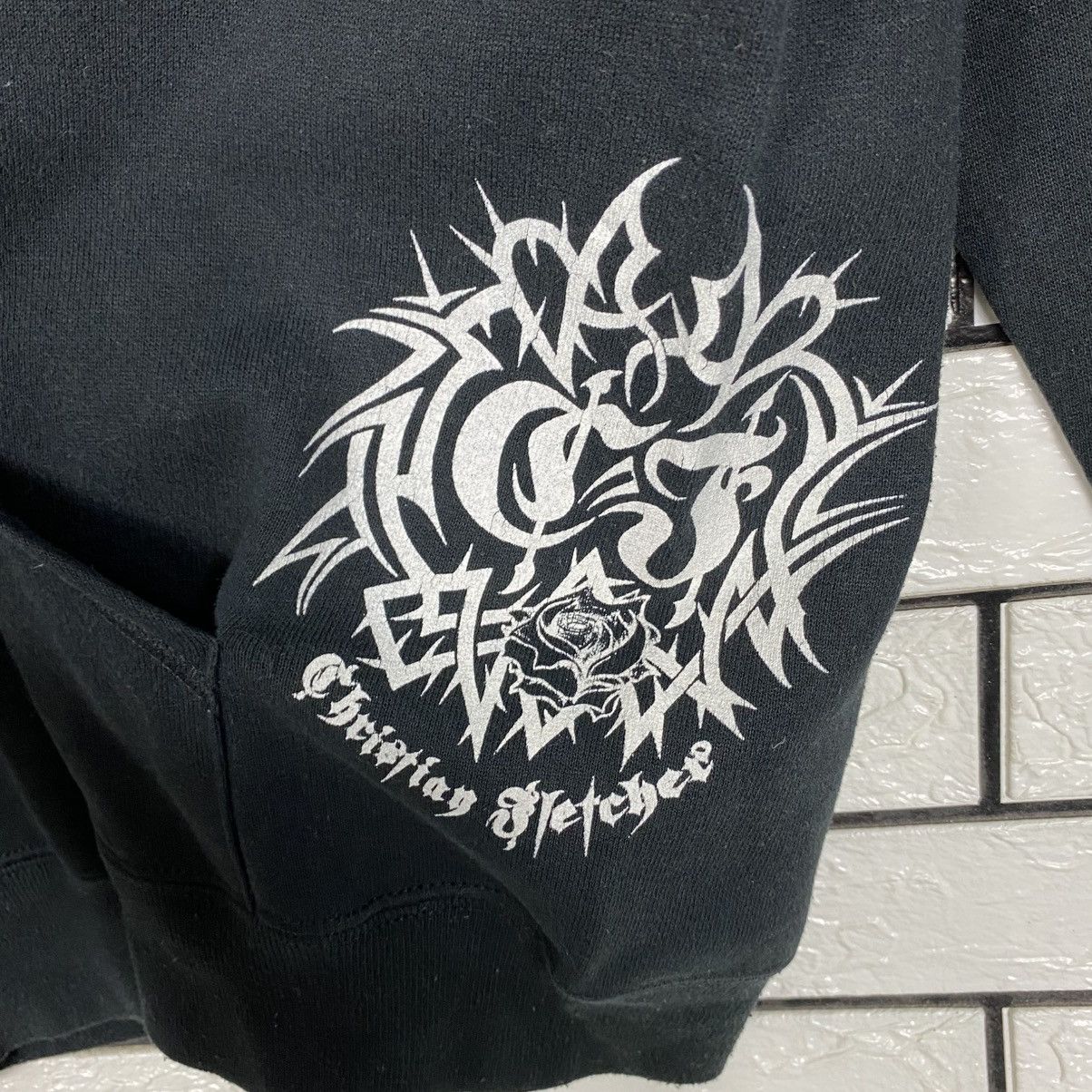 Japanese Brand Tribal Graphic Hoodie Black Goth Y2K Streetwear Size US L / EU 52-54 / 3 - 15 Thumbnail
