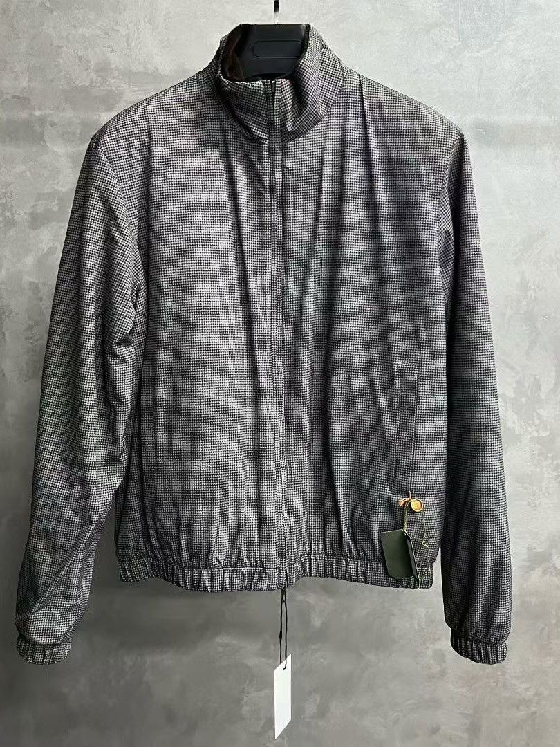 Loro Piana Loro Piana Houndstooth Bomber Jacket Size M Size US M / EU 48-50 / 2 - 1 Thumbnail