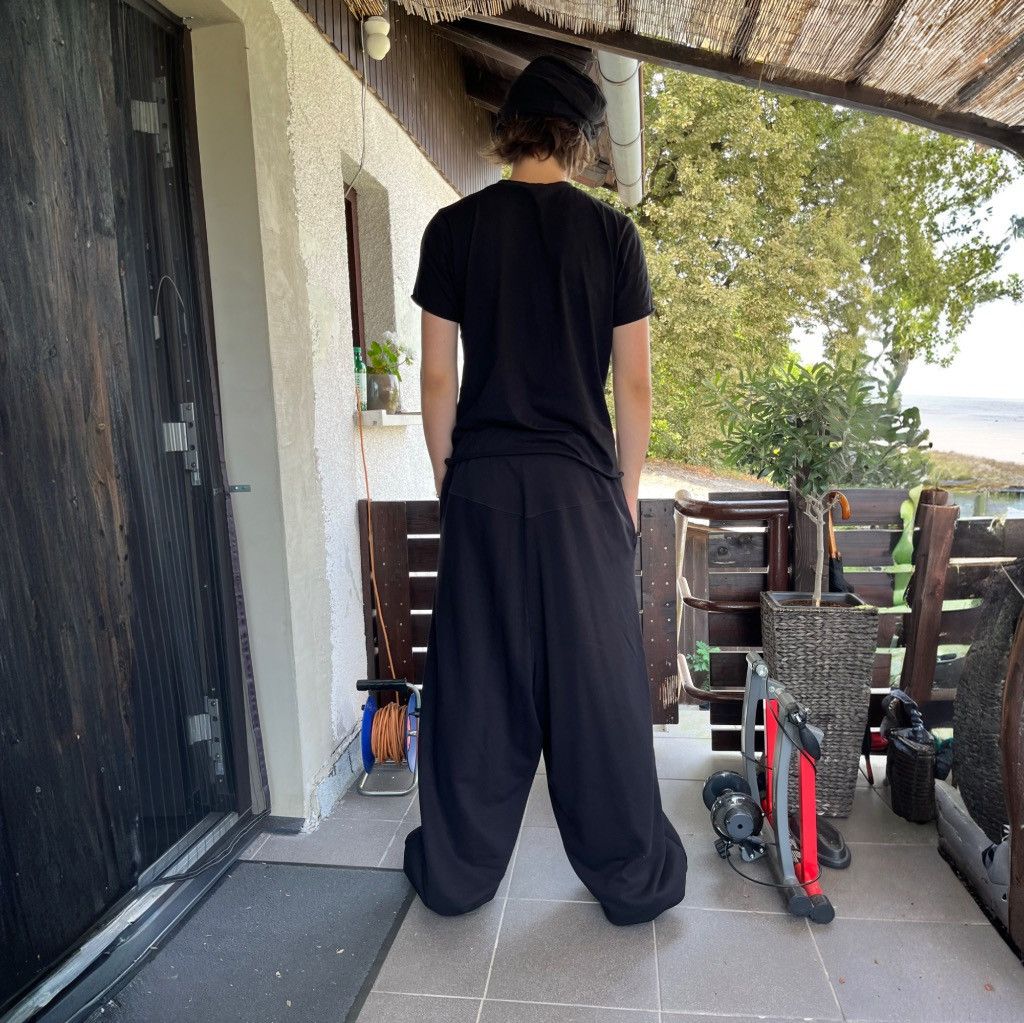 Other Black cuffed baggy double layered sweatpants Size US 33 - 5 Thumbnail