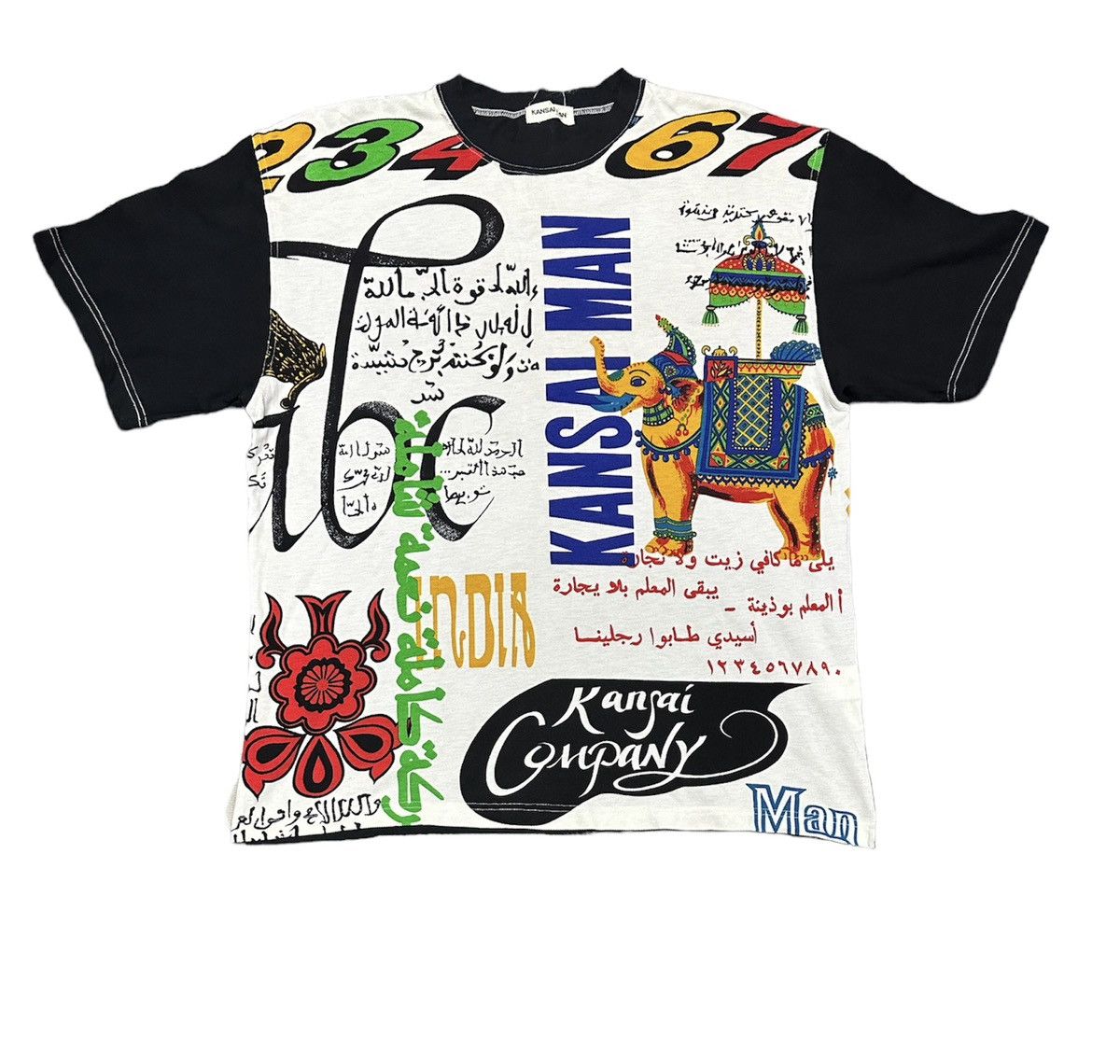 Kansai Yamamoto Vintage 90s Kansai Man overprint tee Size US L / EU 52-54 / 3 - 1 Thumbnail