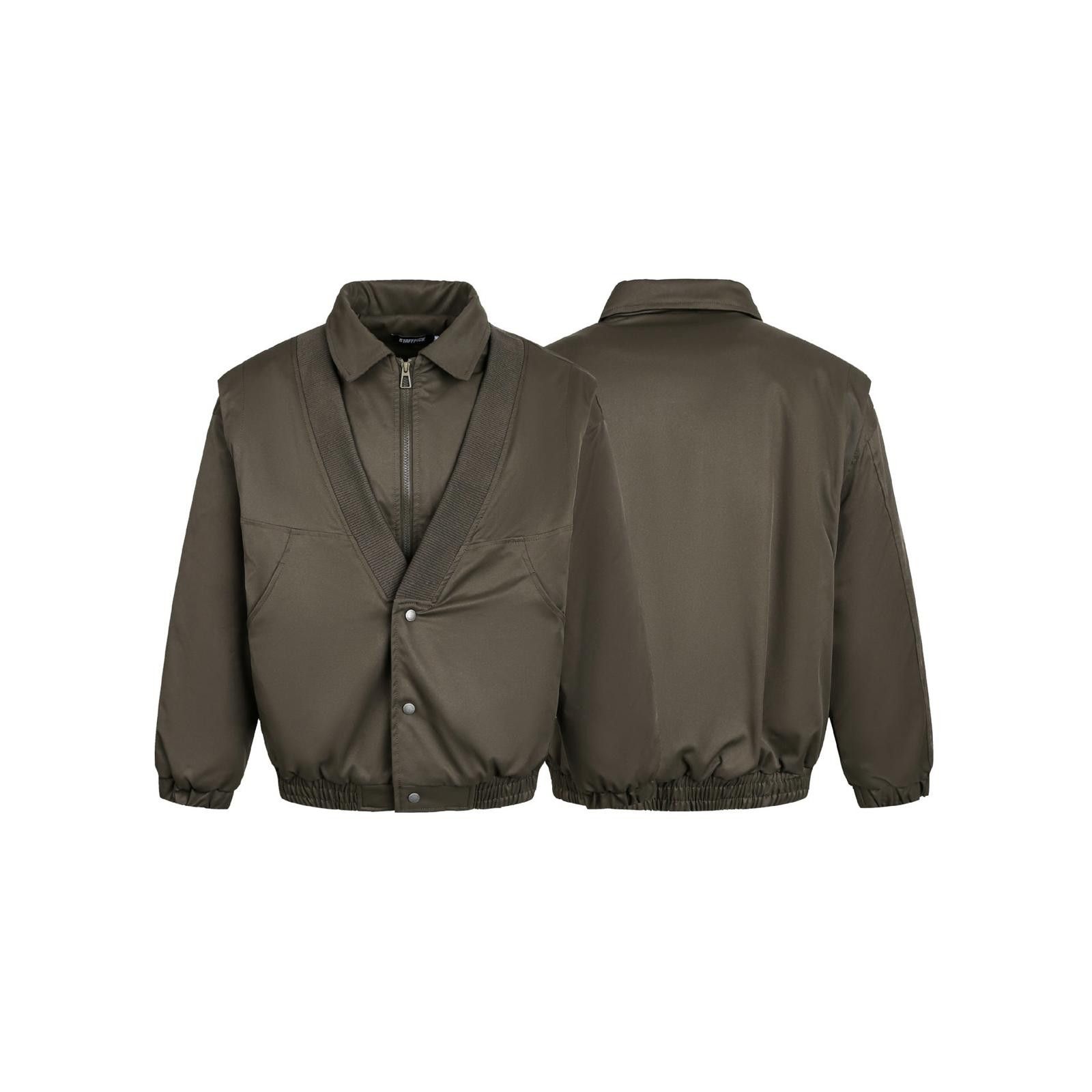 Japanese Brand Olive Green Men's Bomber Jacket, Lightweight Outerwear Size US L / EU 52-54 / 3 - 3 Thumbnail