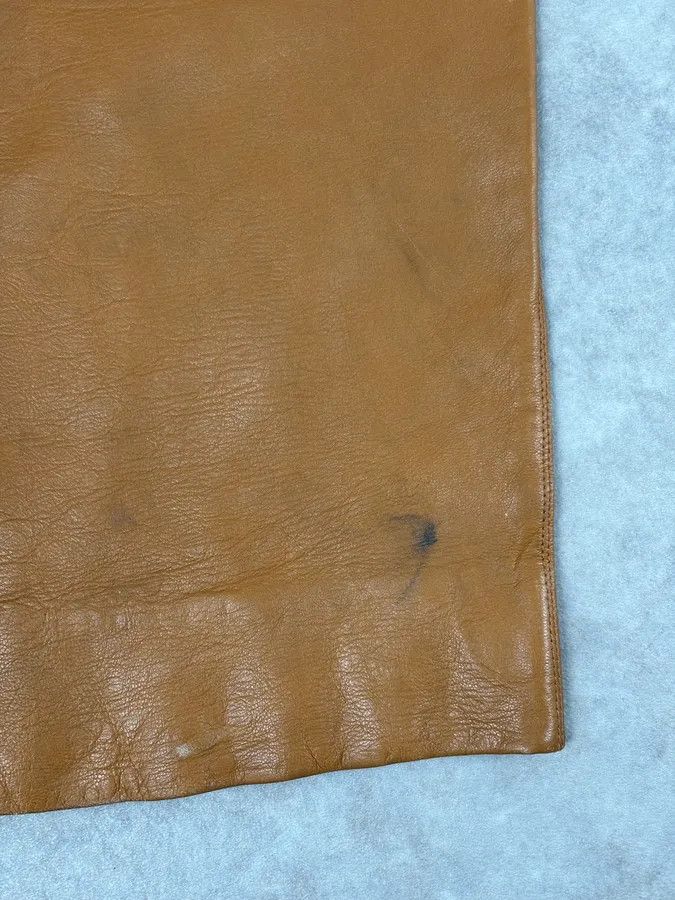 Vintage 1980s Gianni Versace Cognac Leather Pants Size US 32 / EU 48 - 10 Thumbnail